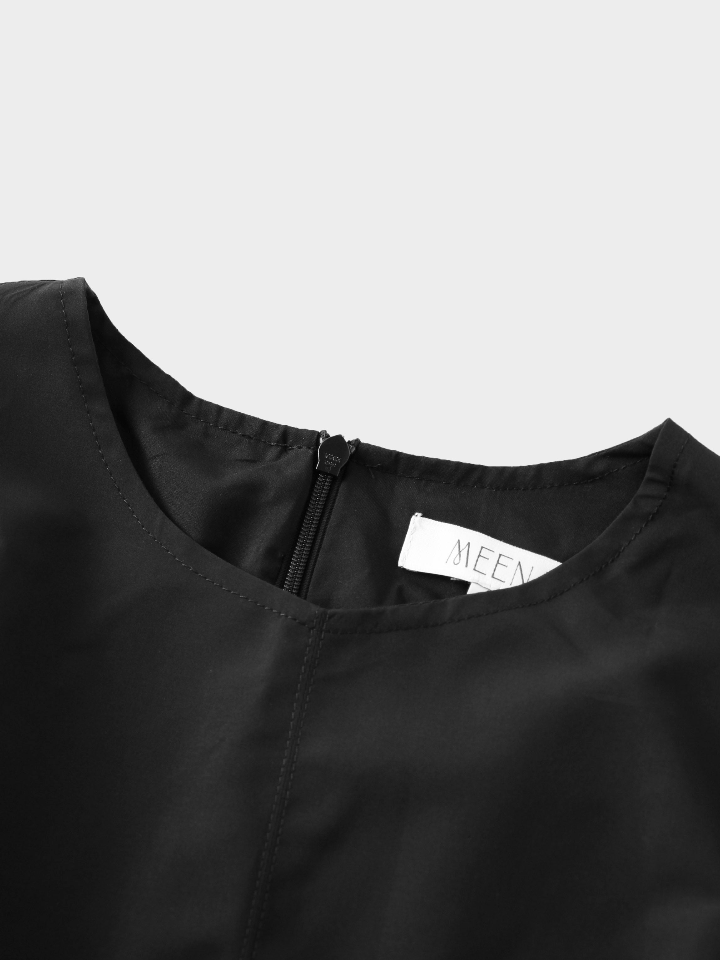 Taffeta Bubble Jumper-Black