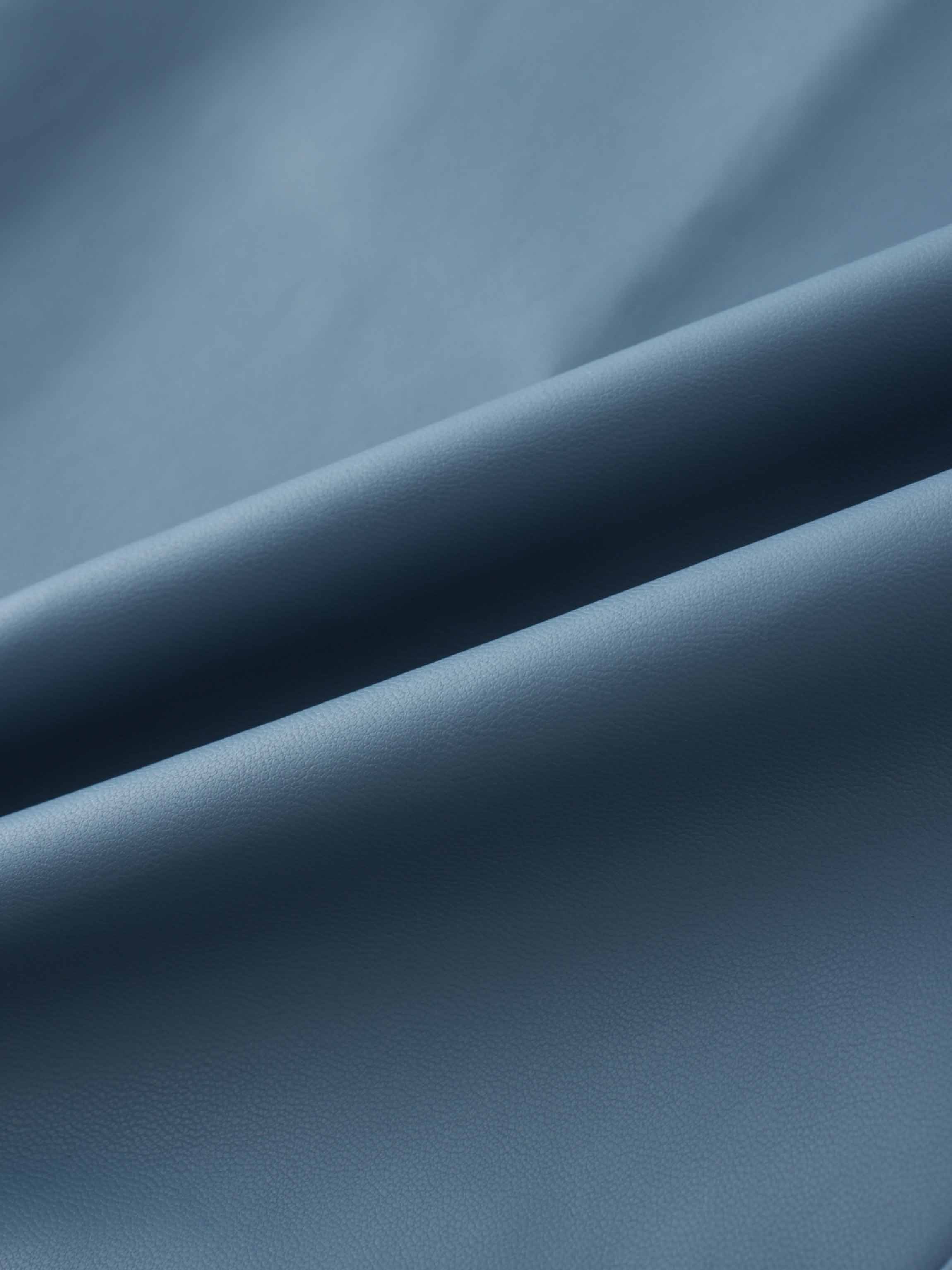 Front Pocket Straight Faux Leather Skirt-Denim Blue