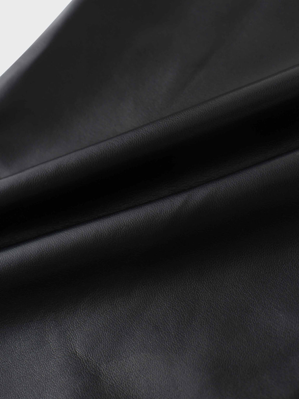 Front Pocket Straight Faux Leather Skirt-Black