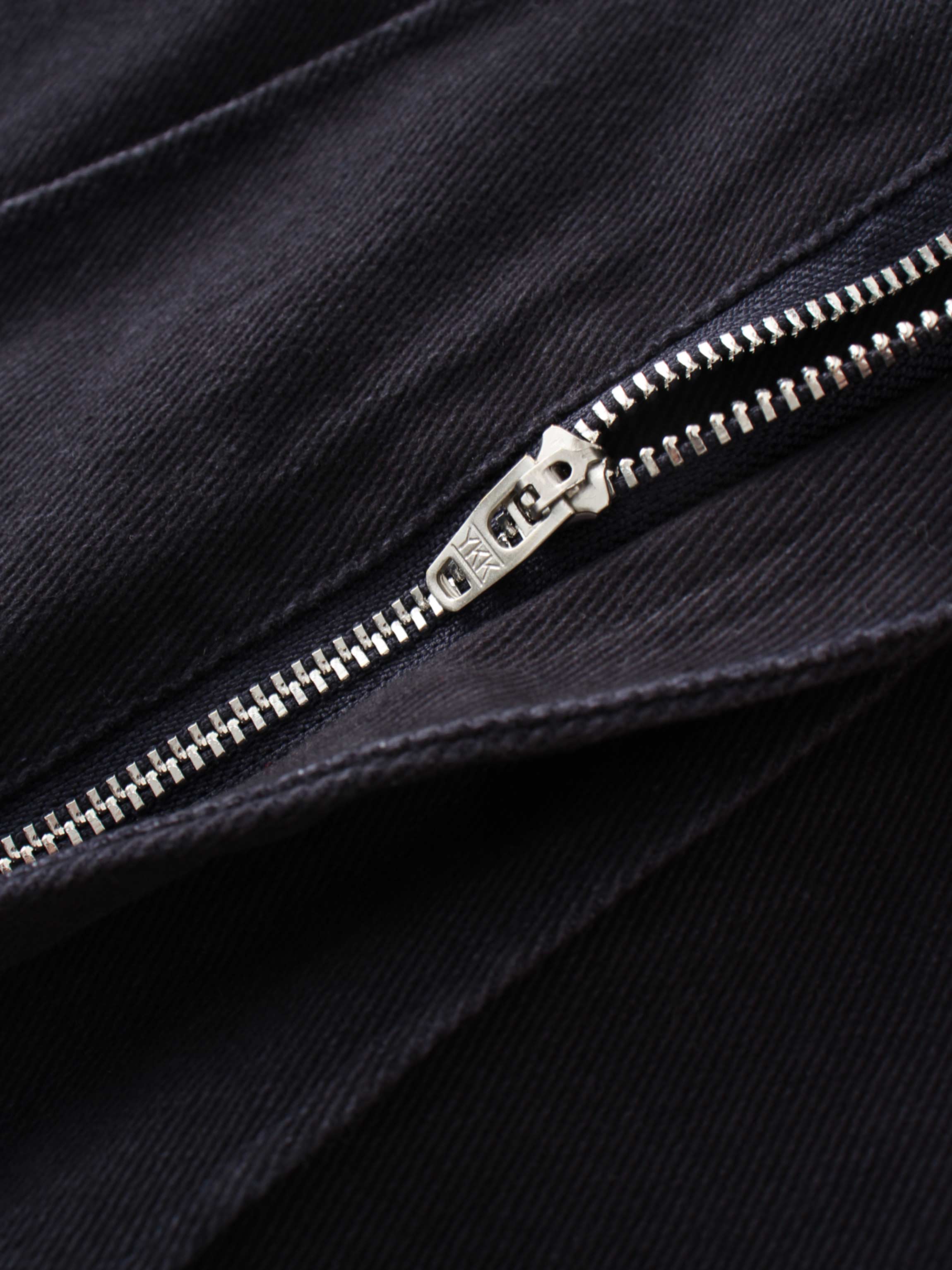 Side Seamed Twill Skirt-Navy