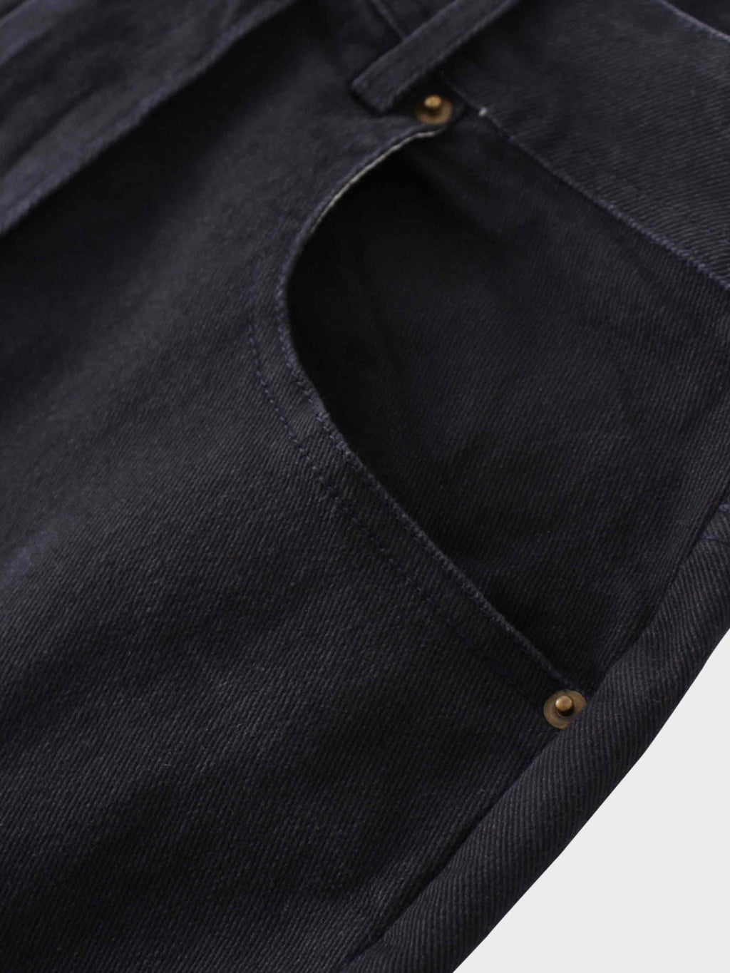 Side Seamed Twill Skirt-Navy