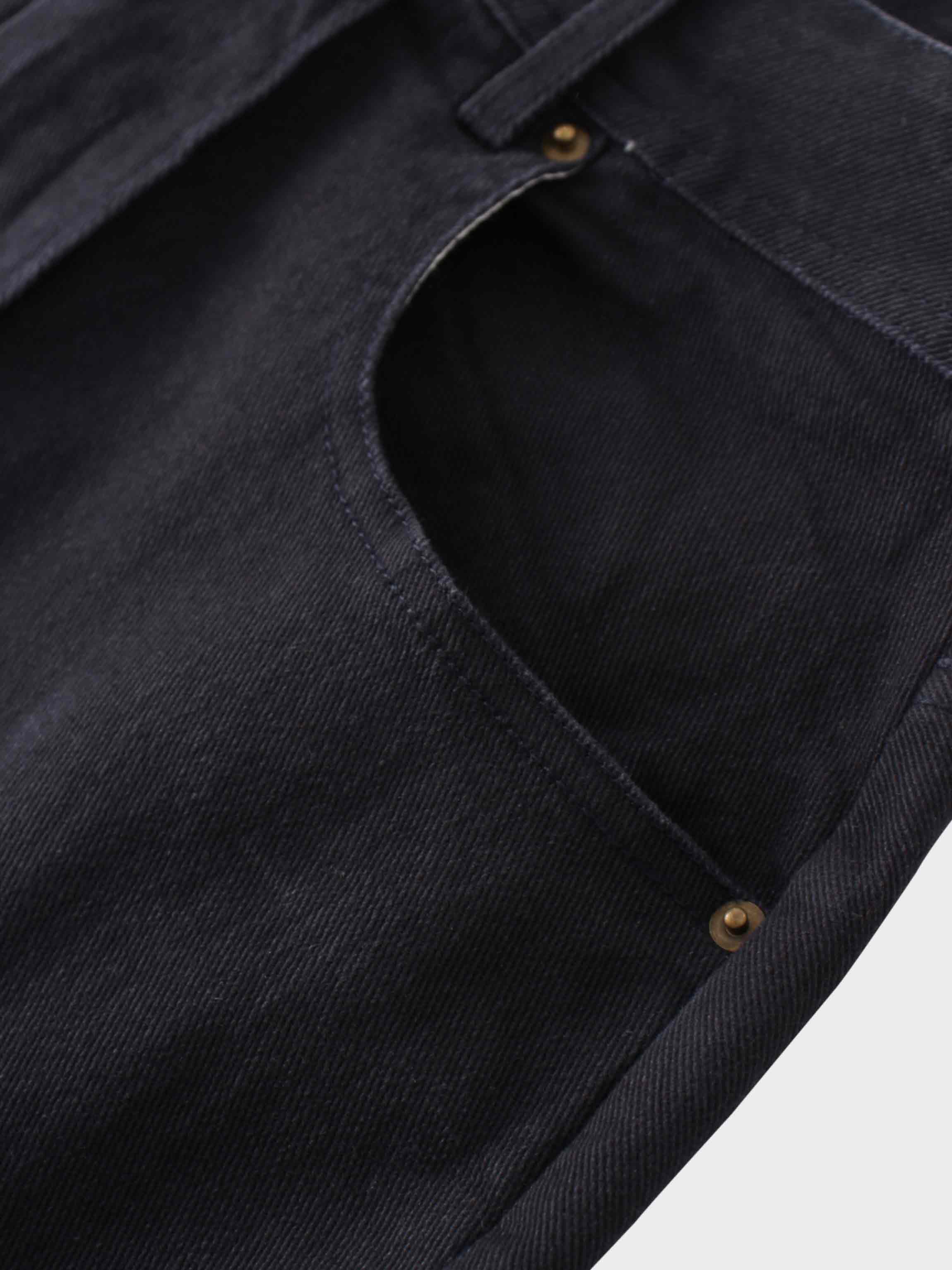 Side Seamed Twill Skirt-Navy