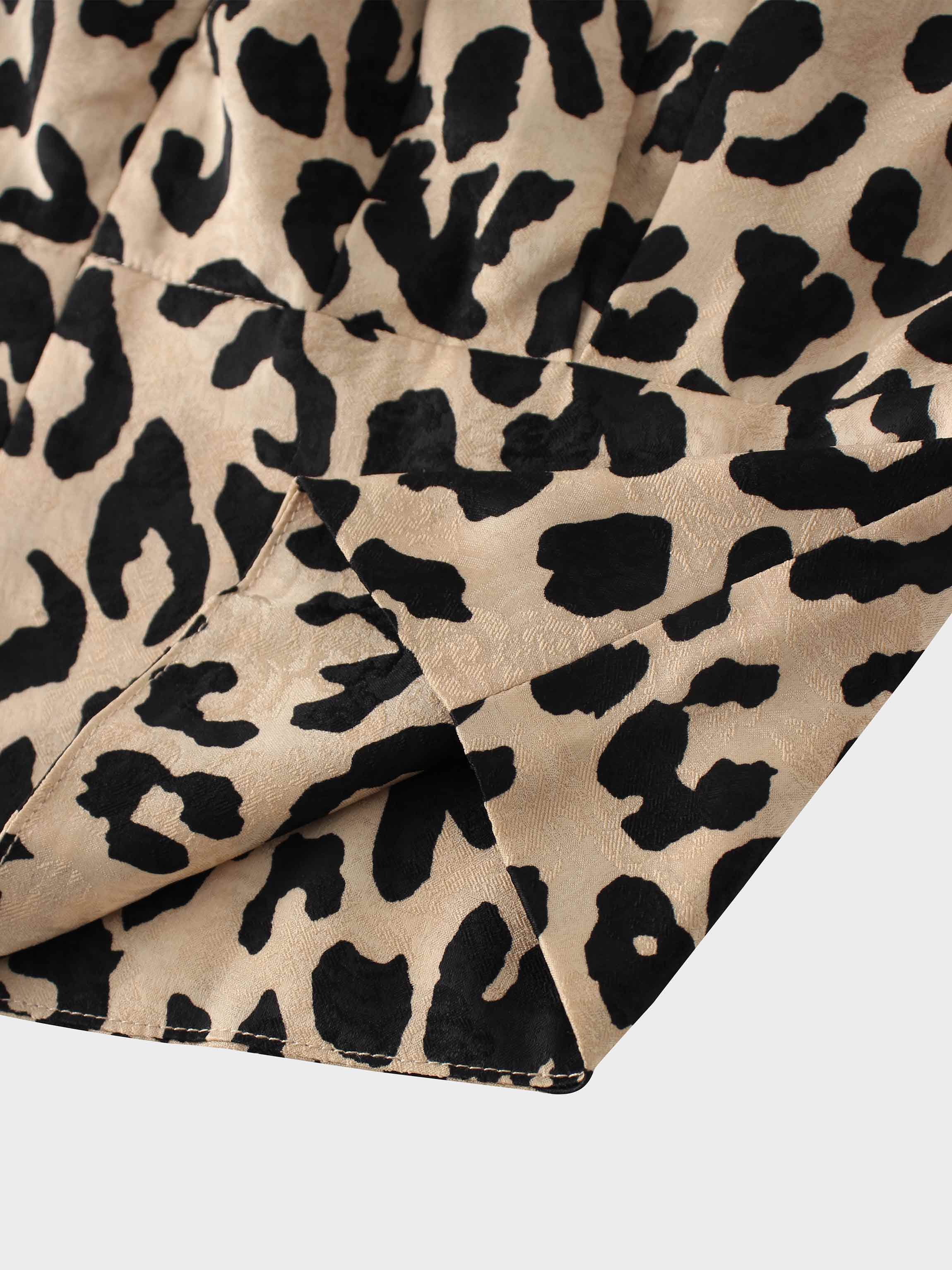 Vintage Blouson Top-Leopard