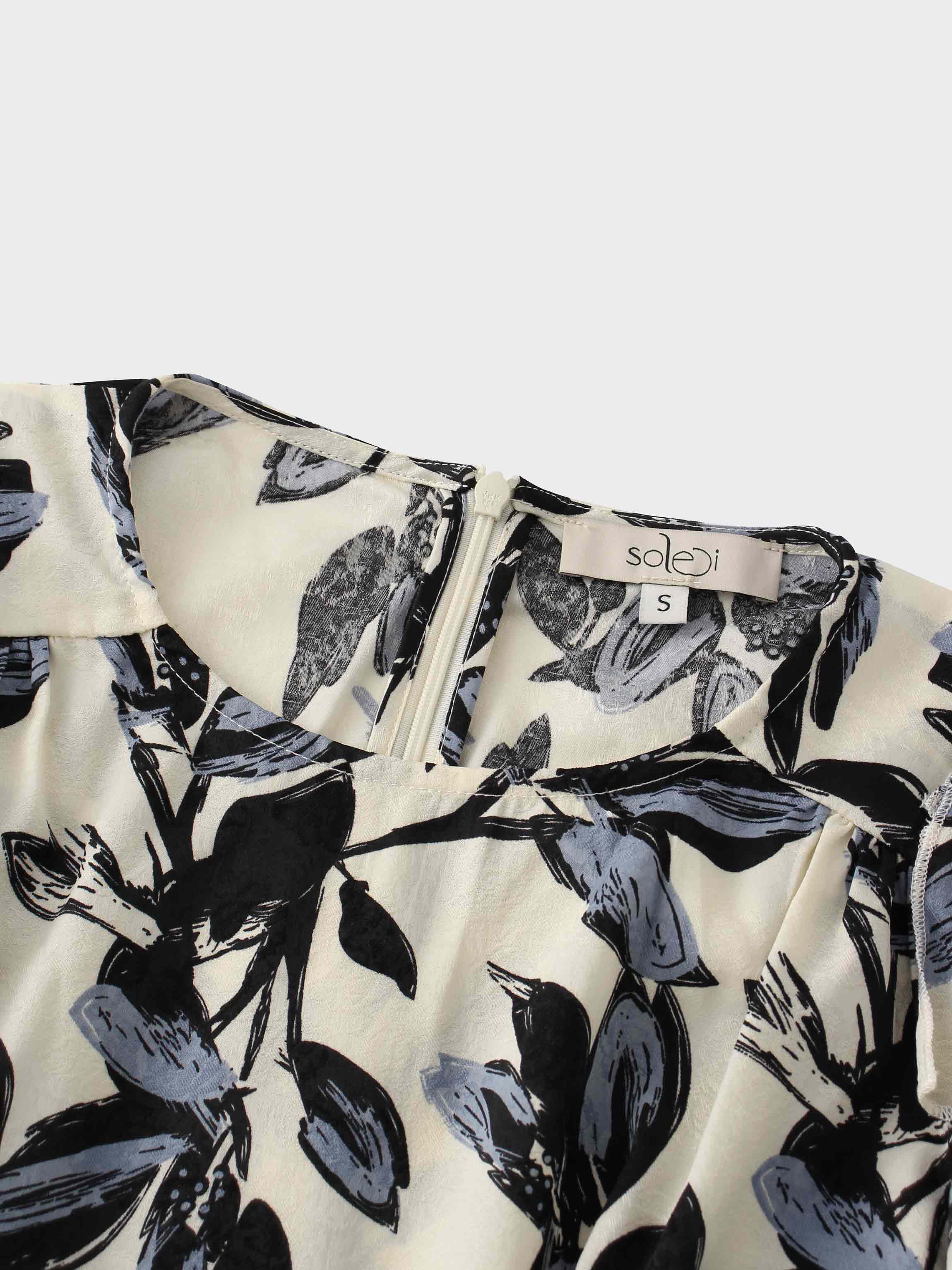 Vintage Blouson Top-Floral