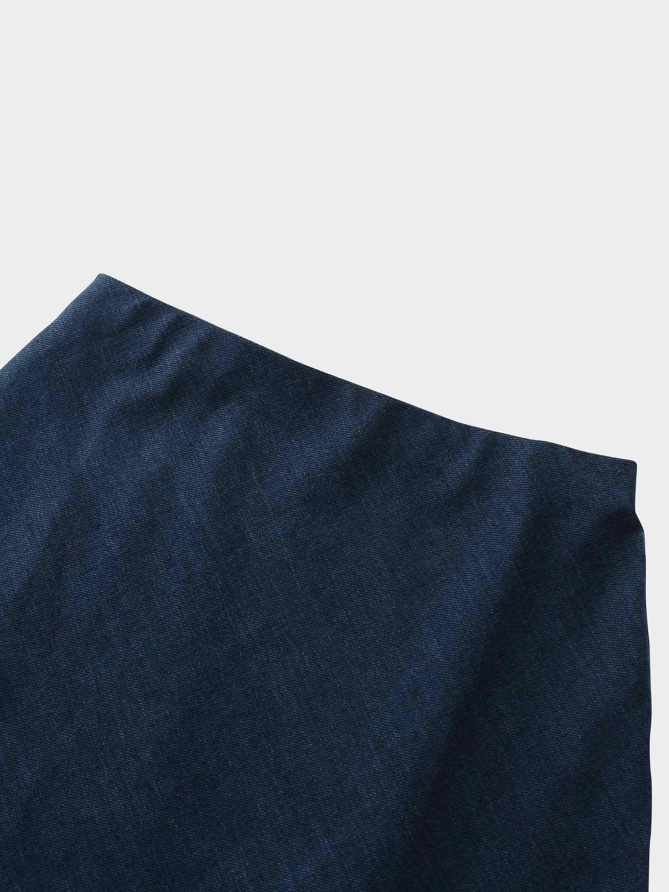 Classic Denim Skirt 37"-Dark Blue