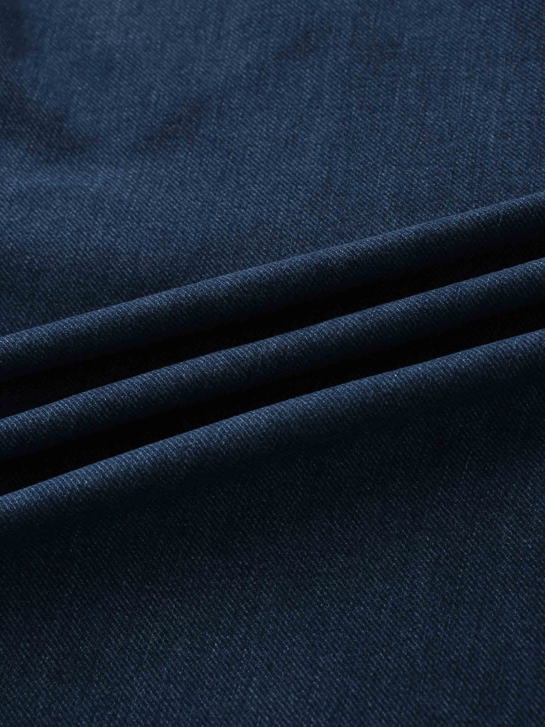 Classic Denim Skirt 35"-Dark Blue