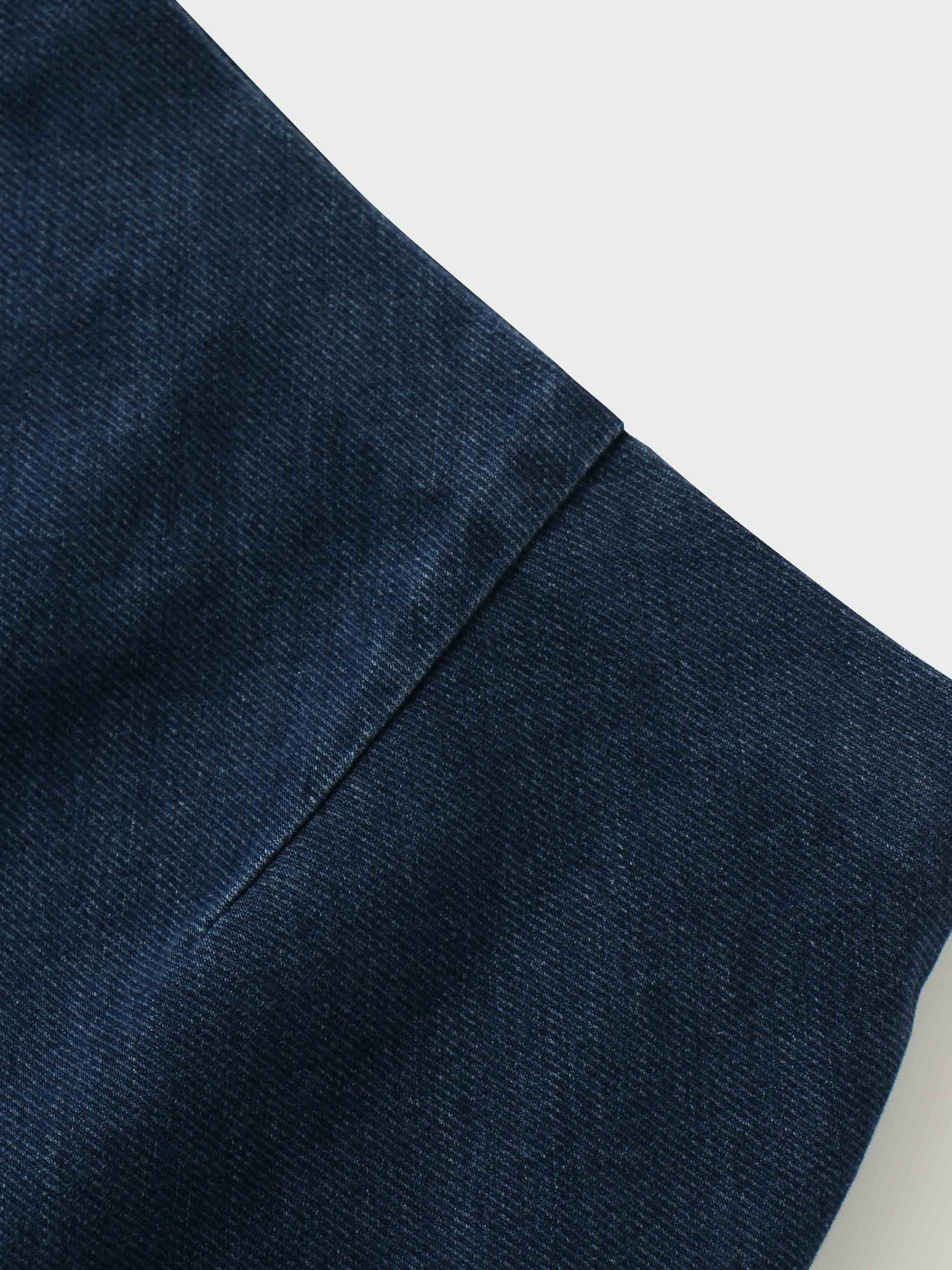 Classic Denim Skirt 37"-Dark Blue