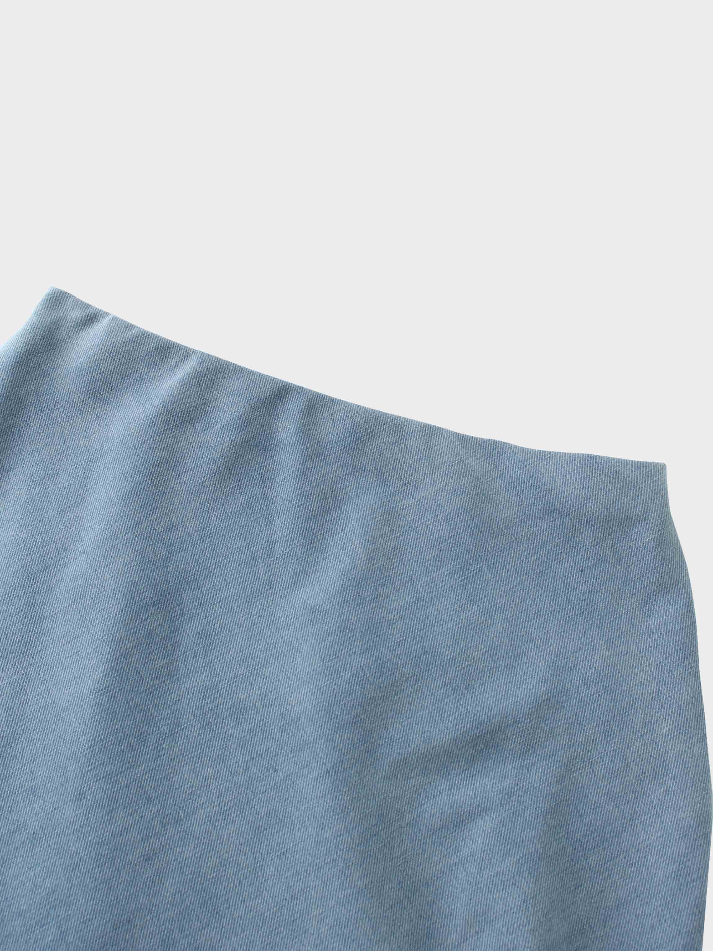 Classic Denim Skirt 35"-Light Blue