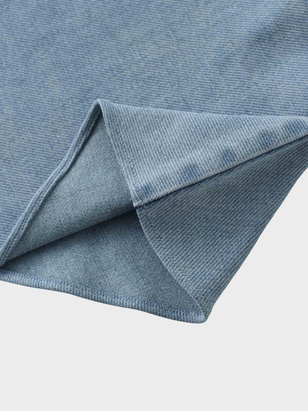 Classic Denim Skirt 35"-Light Blue