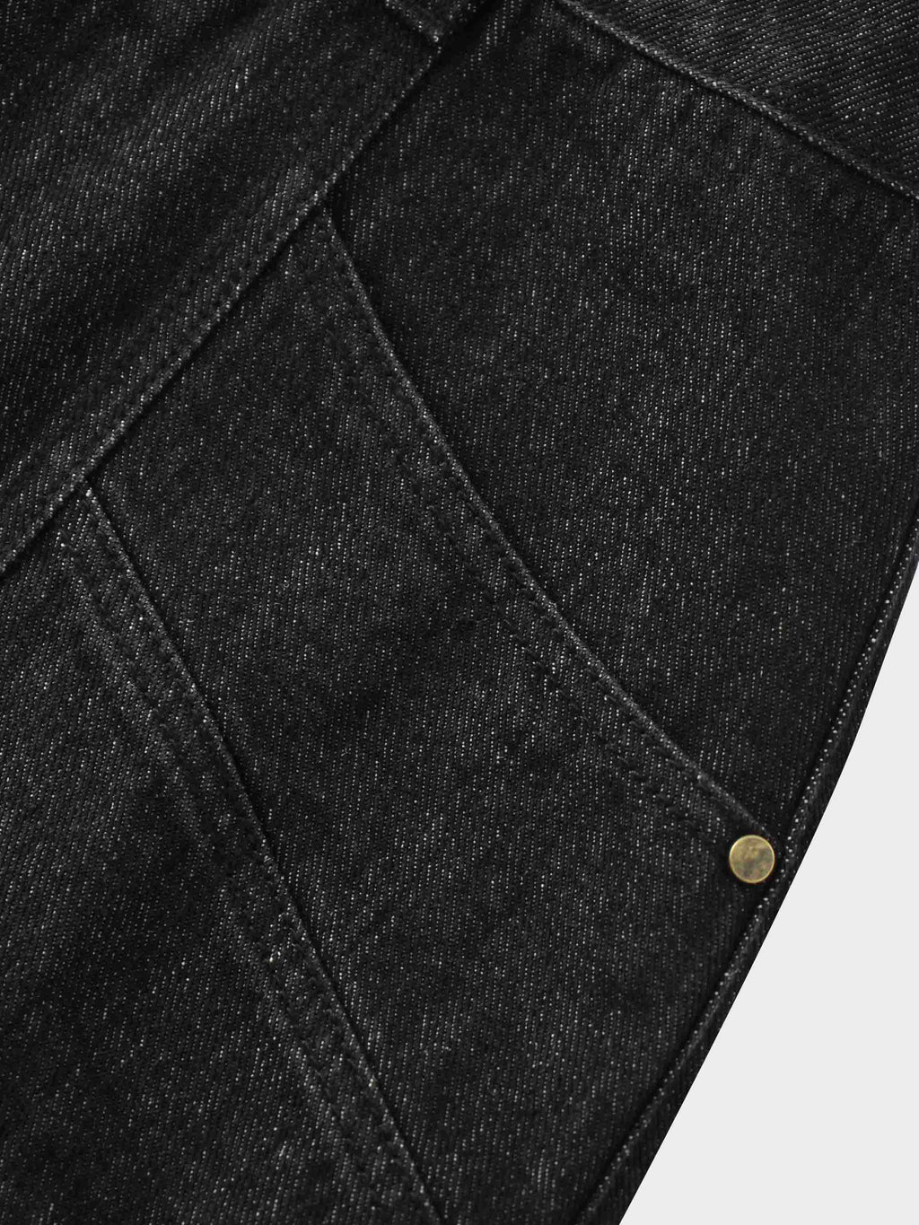 Front Seam Detail Denim Skirt-Black Wash