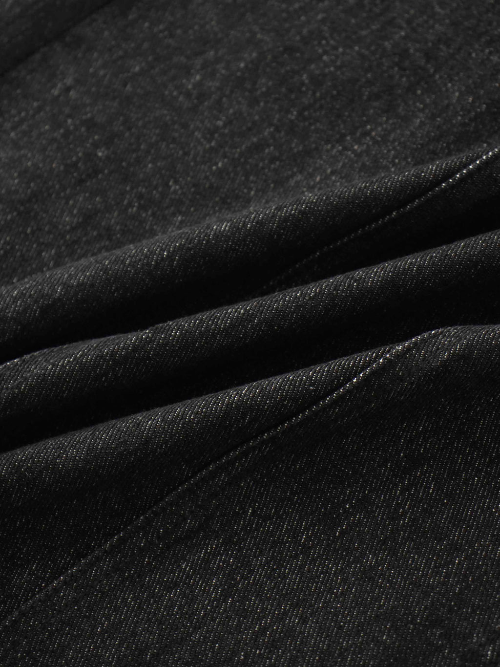 Front Seam Detail Denim Skirt-Black Wash