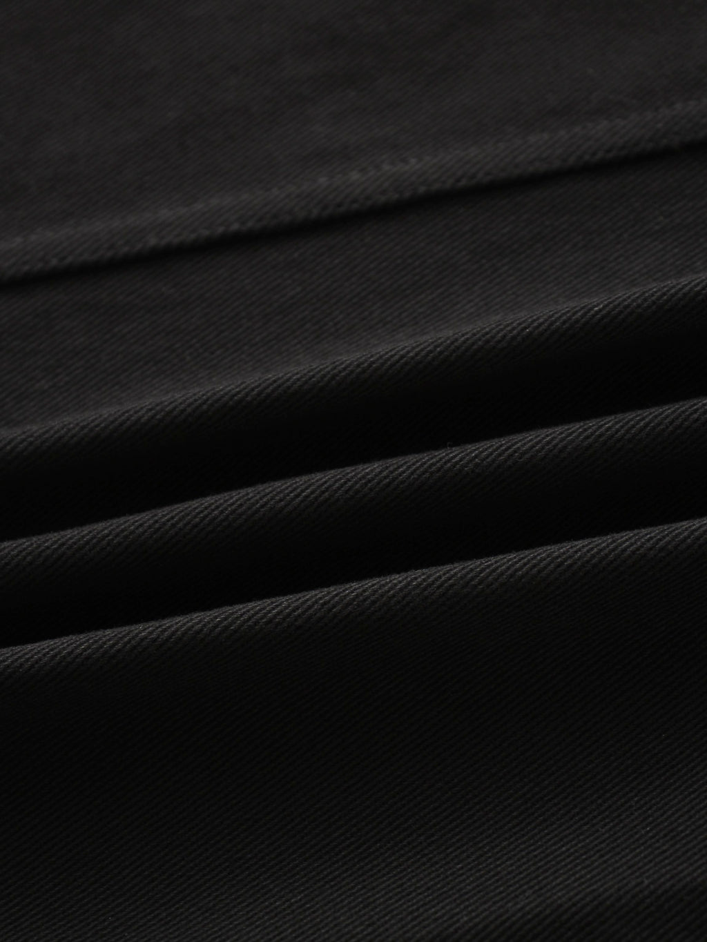 Button Down Denim Skirt-Black