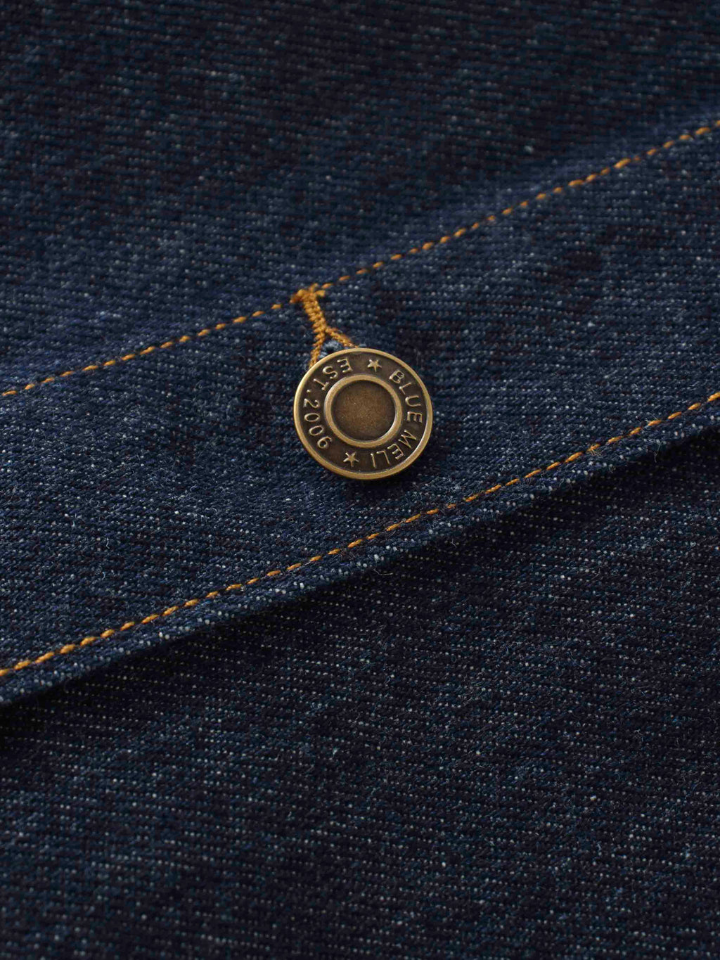 Button Down Denim Skirt-Deep Blue