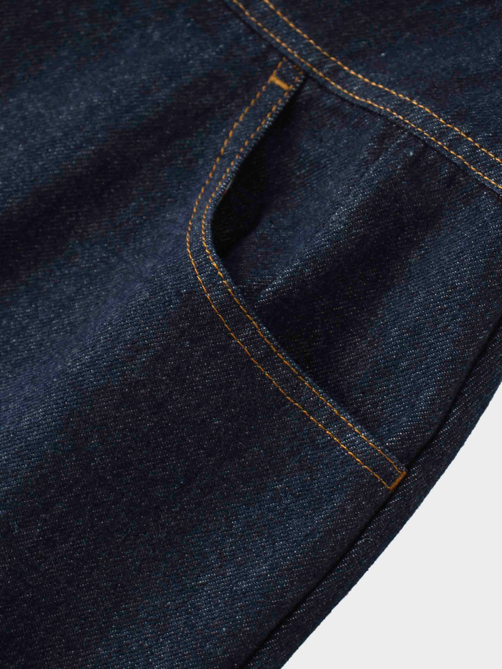 Button Down Denim Skirt-Deep Blue