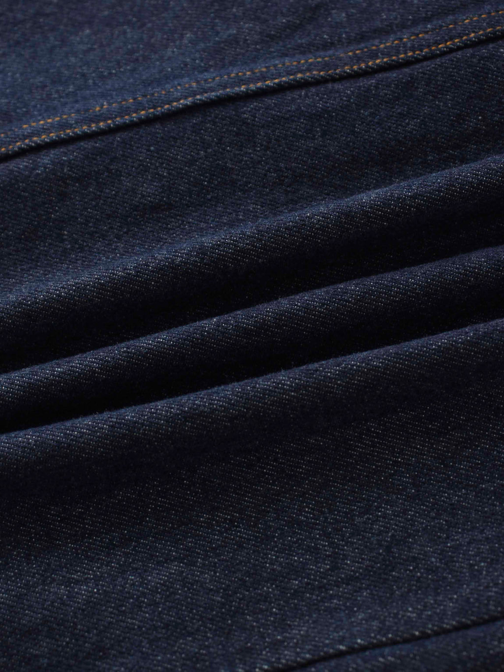 Button Down Denim Skirt-Deep Blue