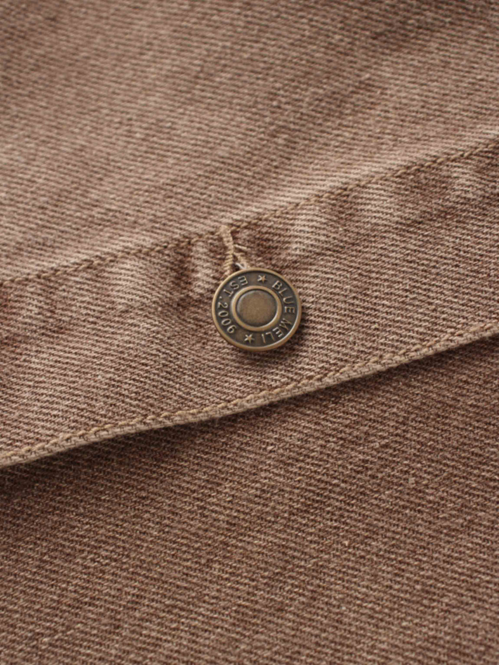 Button Down Denim Skirt-Brown