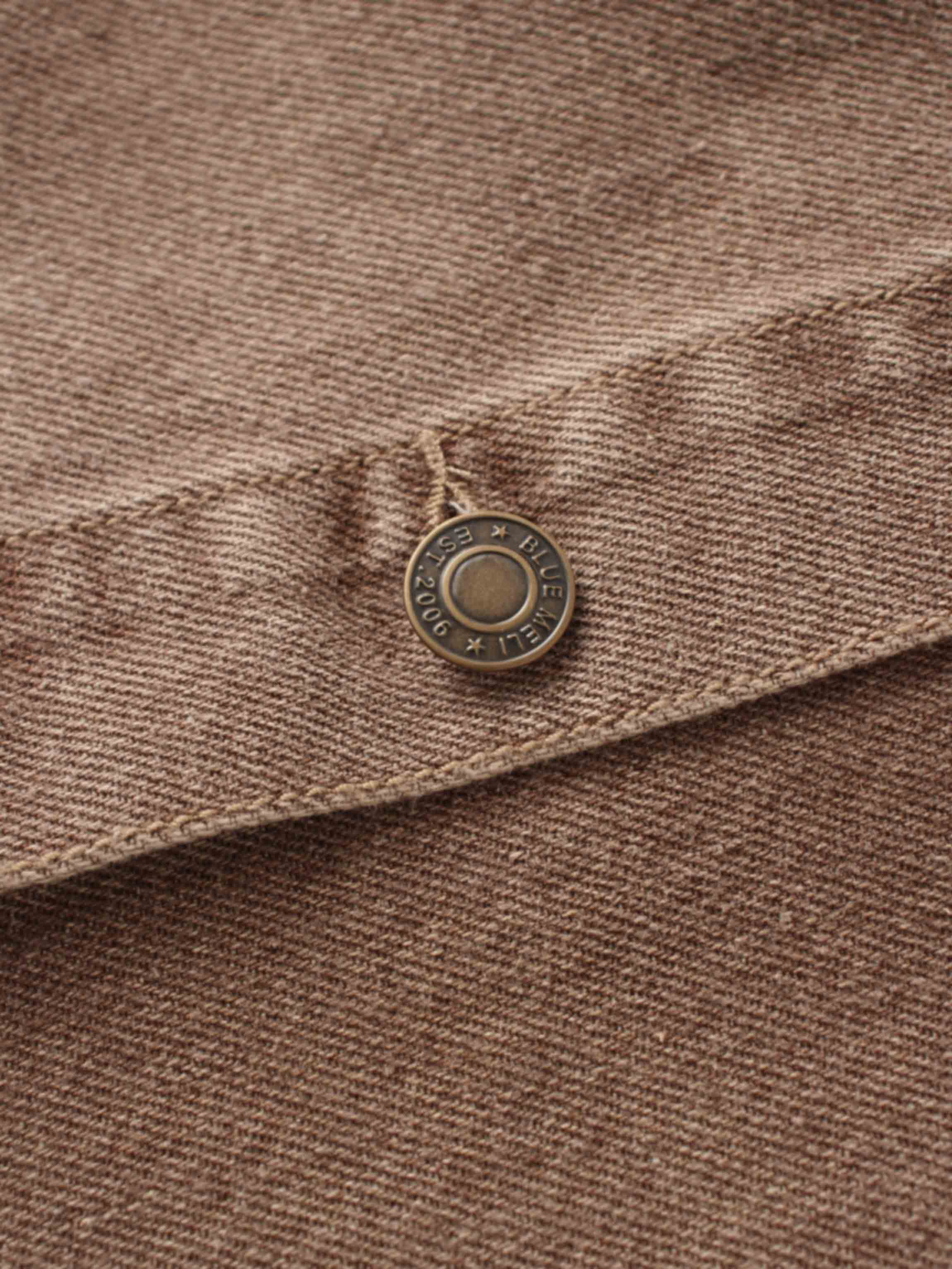 Button Down Denim Skirt-Brown