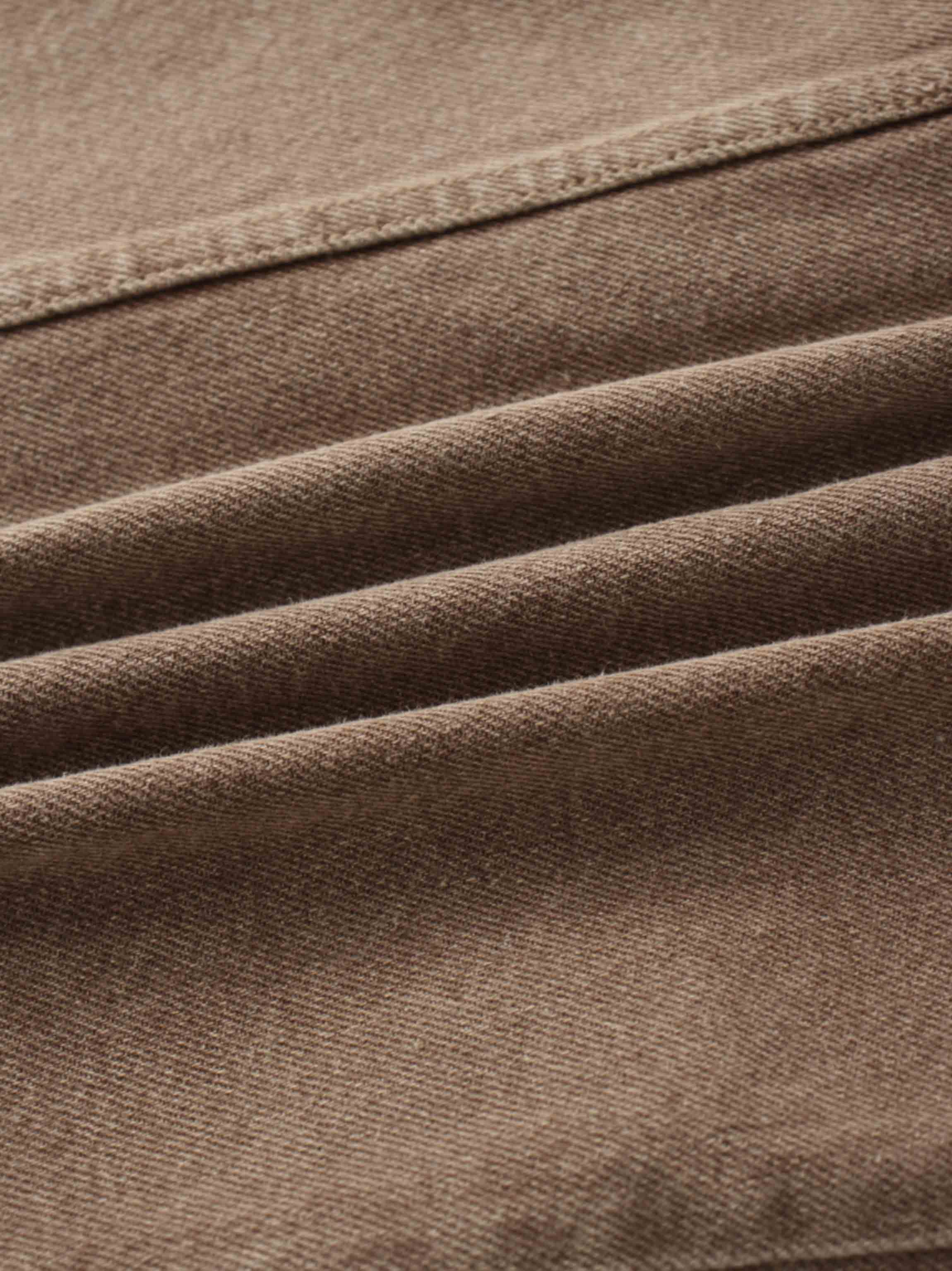 Button Down Denim Skirt-Brown