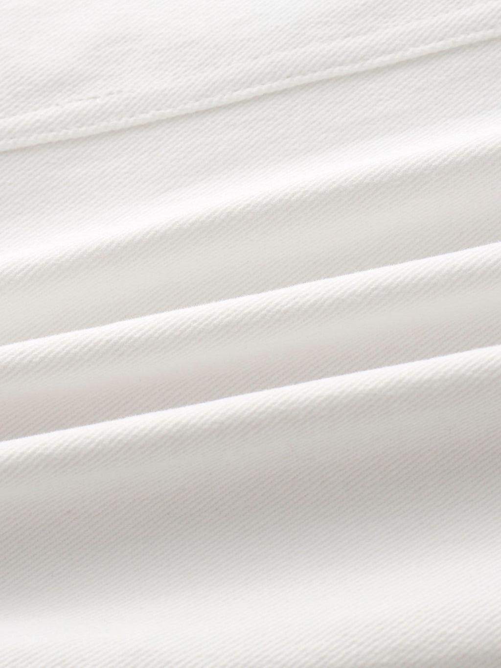 Button Down Denim Skirt-White