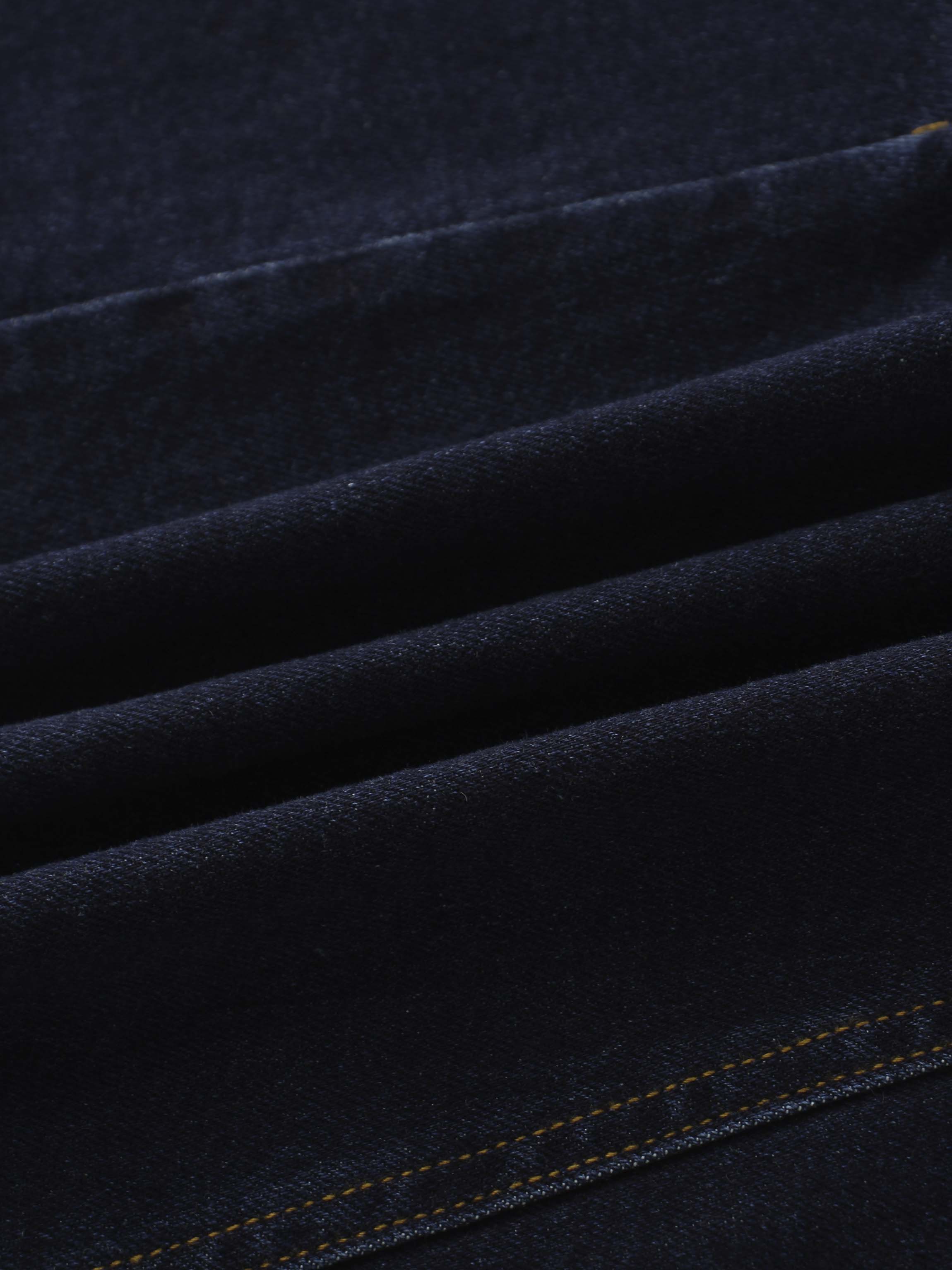 Seamed Full Circle Denim Skirt-Blue