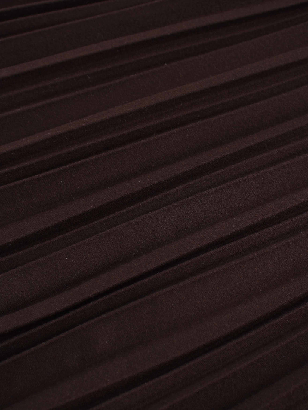 Wool Blend  Pleated Skirt-Dark Brown