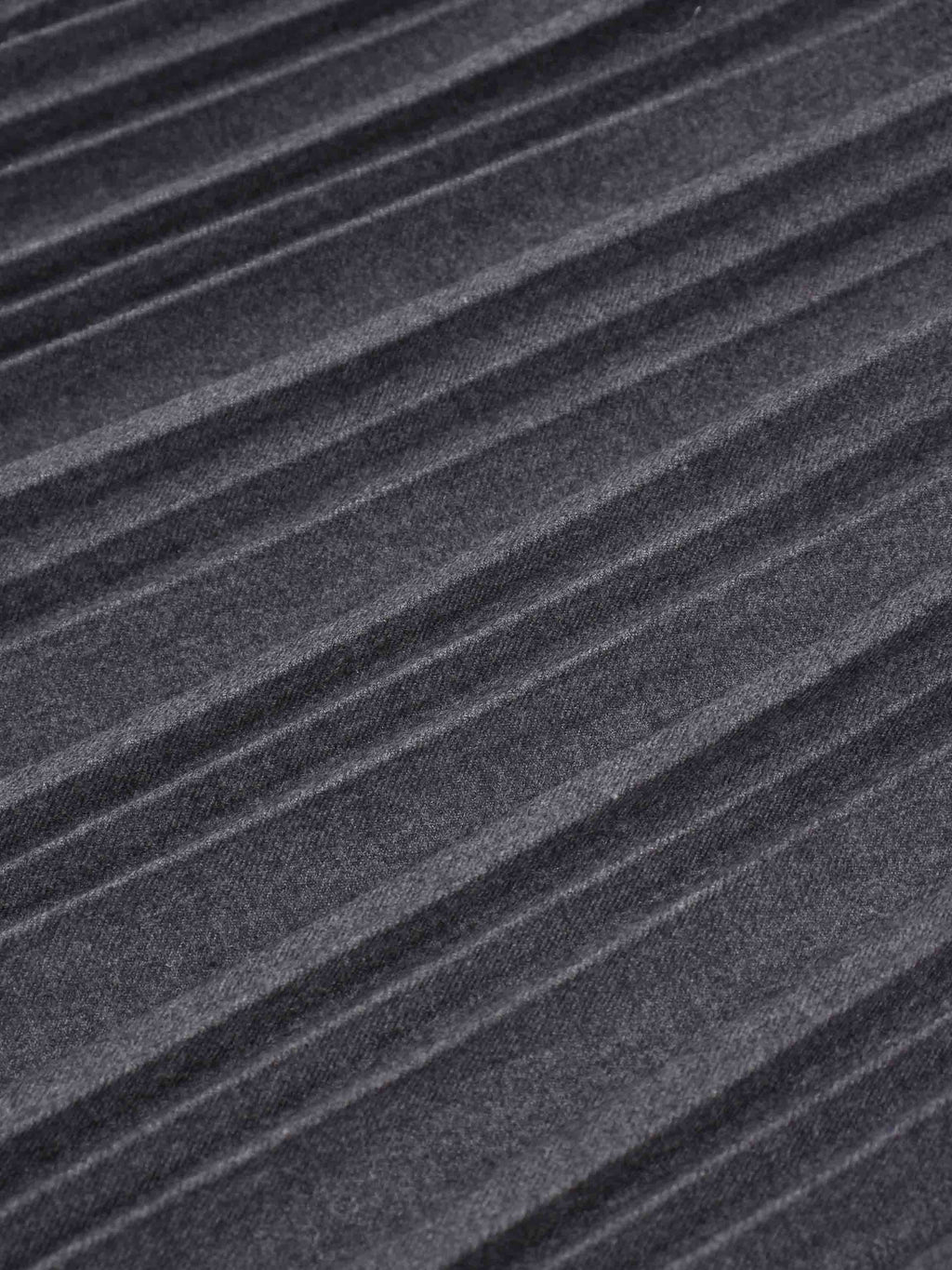 Wool Blend Pleated Skirt 25.5"-Dark Grey