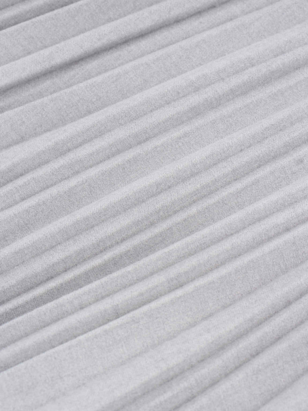 Wool Blend Pleated Skirt-Light Grey