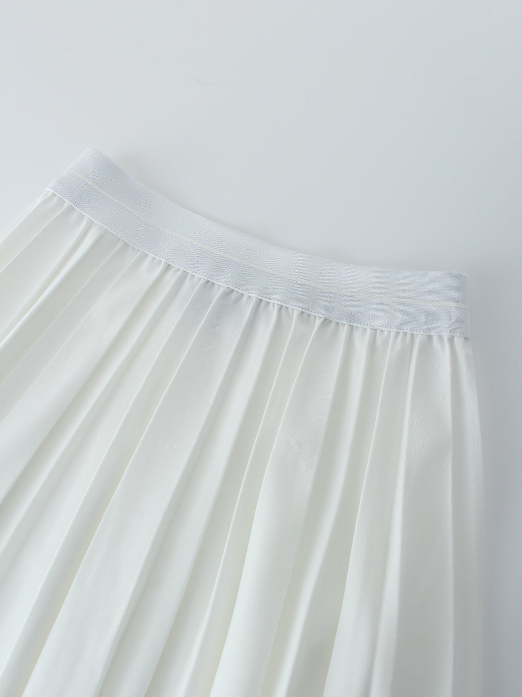 PLEATED SKIRT 37"-PURE WHITE