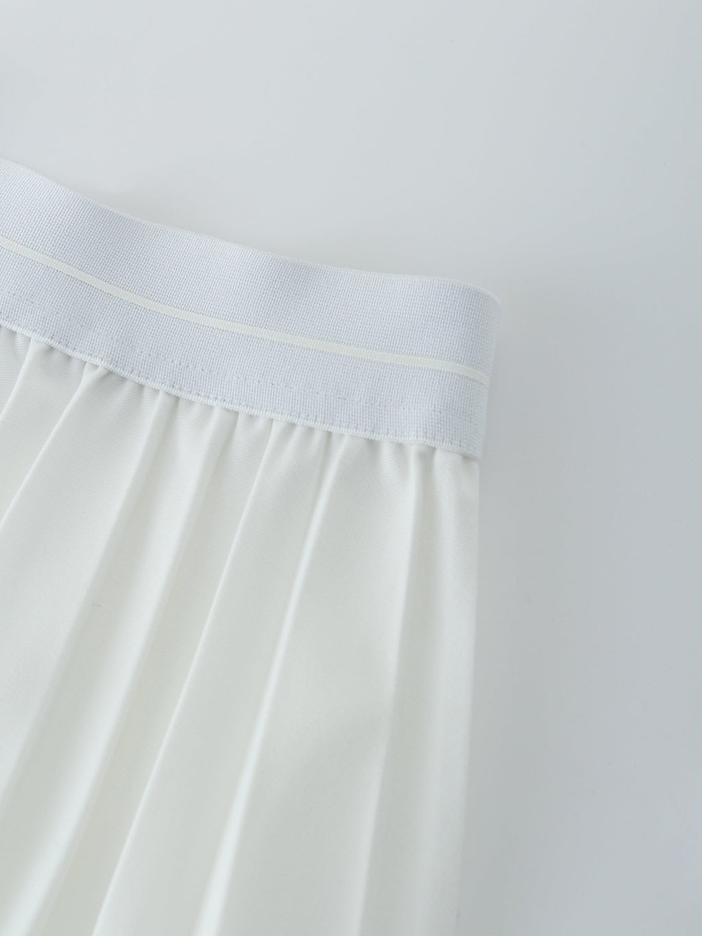 PLEATED SKIRT 37"-PURE WHITE