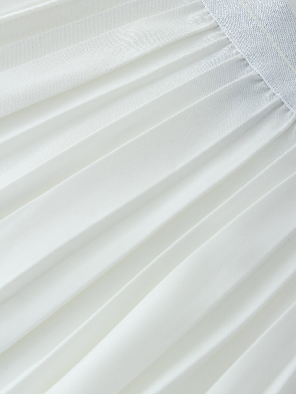 PLEATED SKIRT 37"-PURE WHITE