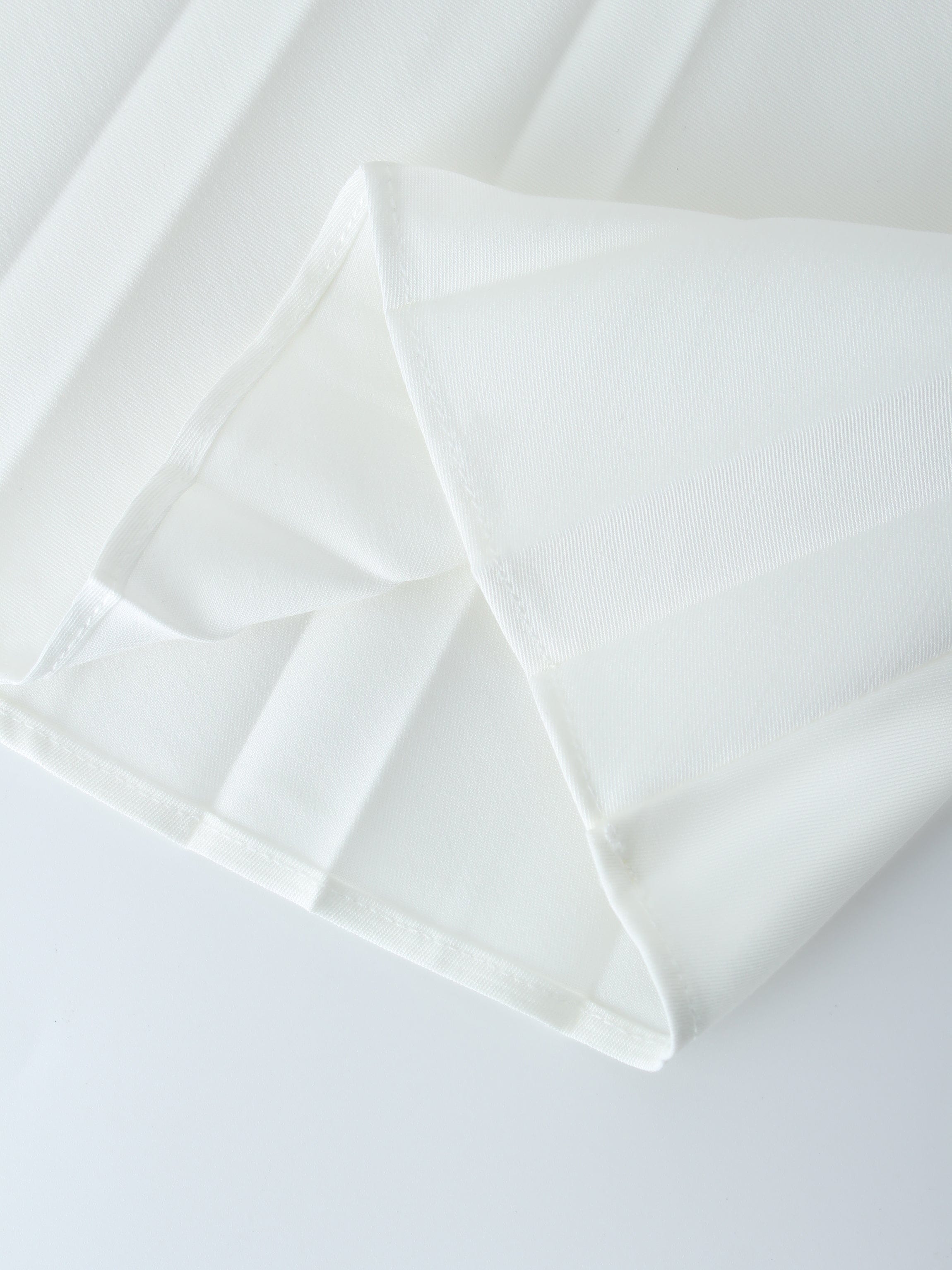 PLEATED SKIRT 37"-PURE WHITE