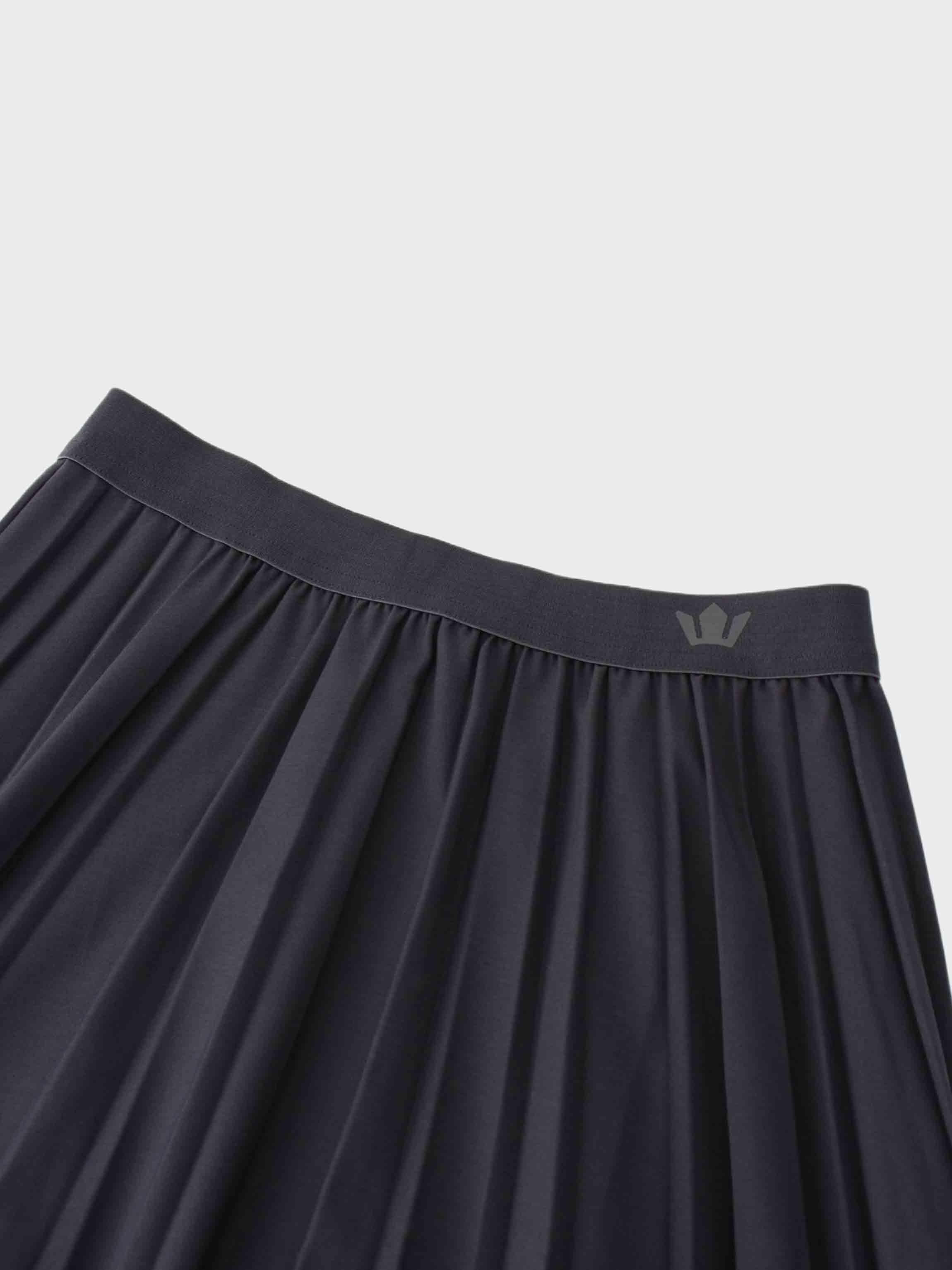 Pleated Skirt 35"-Dark Grey
