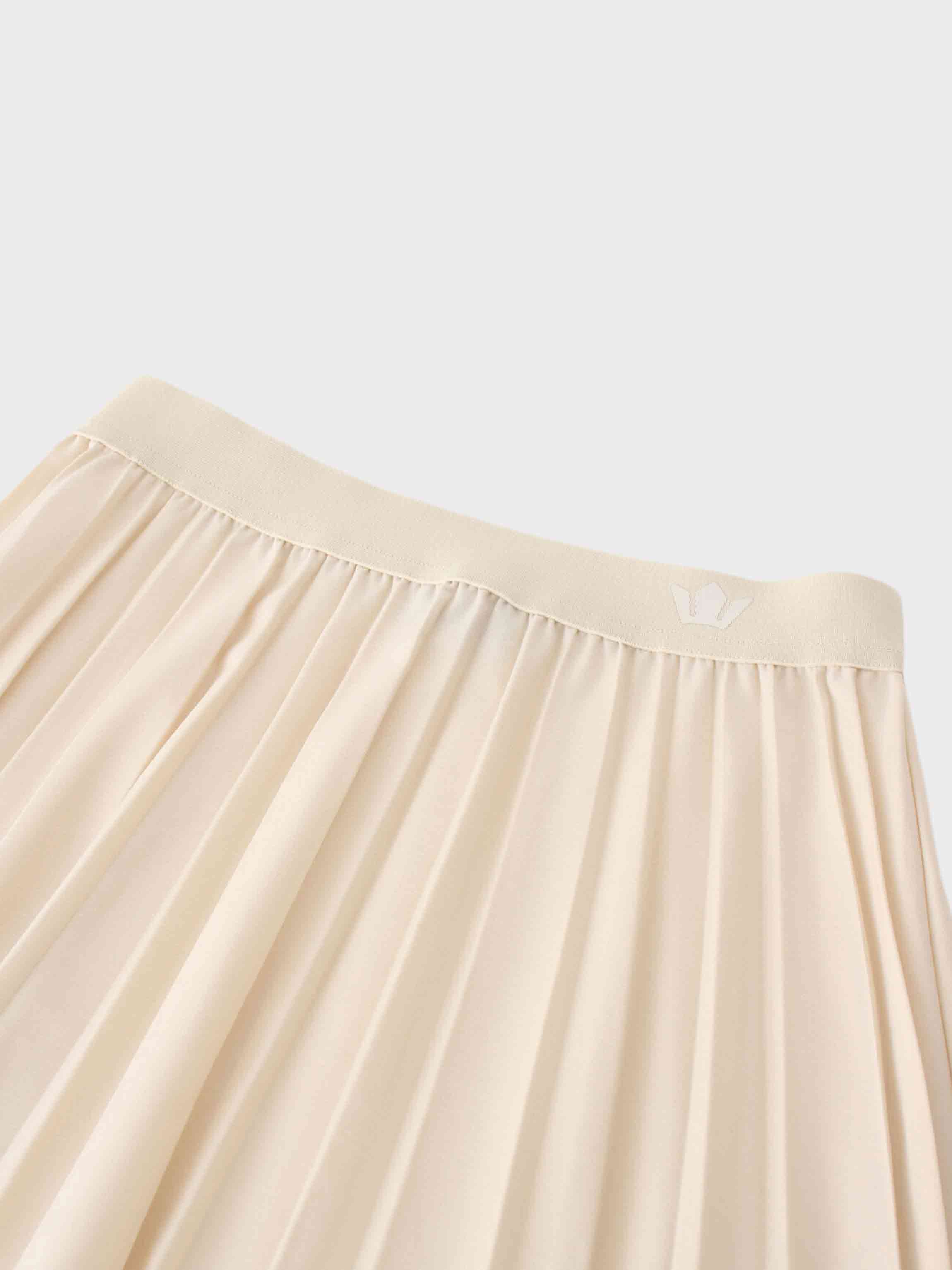 Pleated Skirt 35"-Ivory