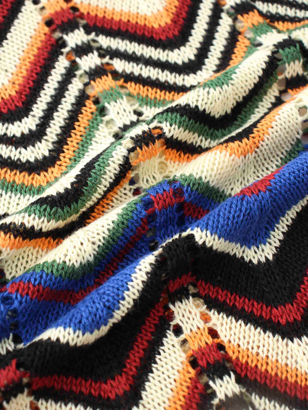 Crochet Wave Sweater-Multi