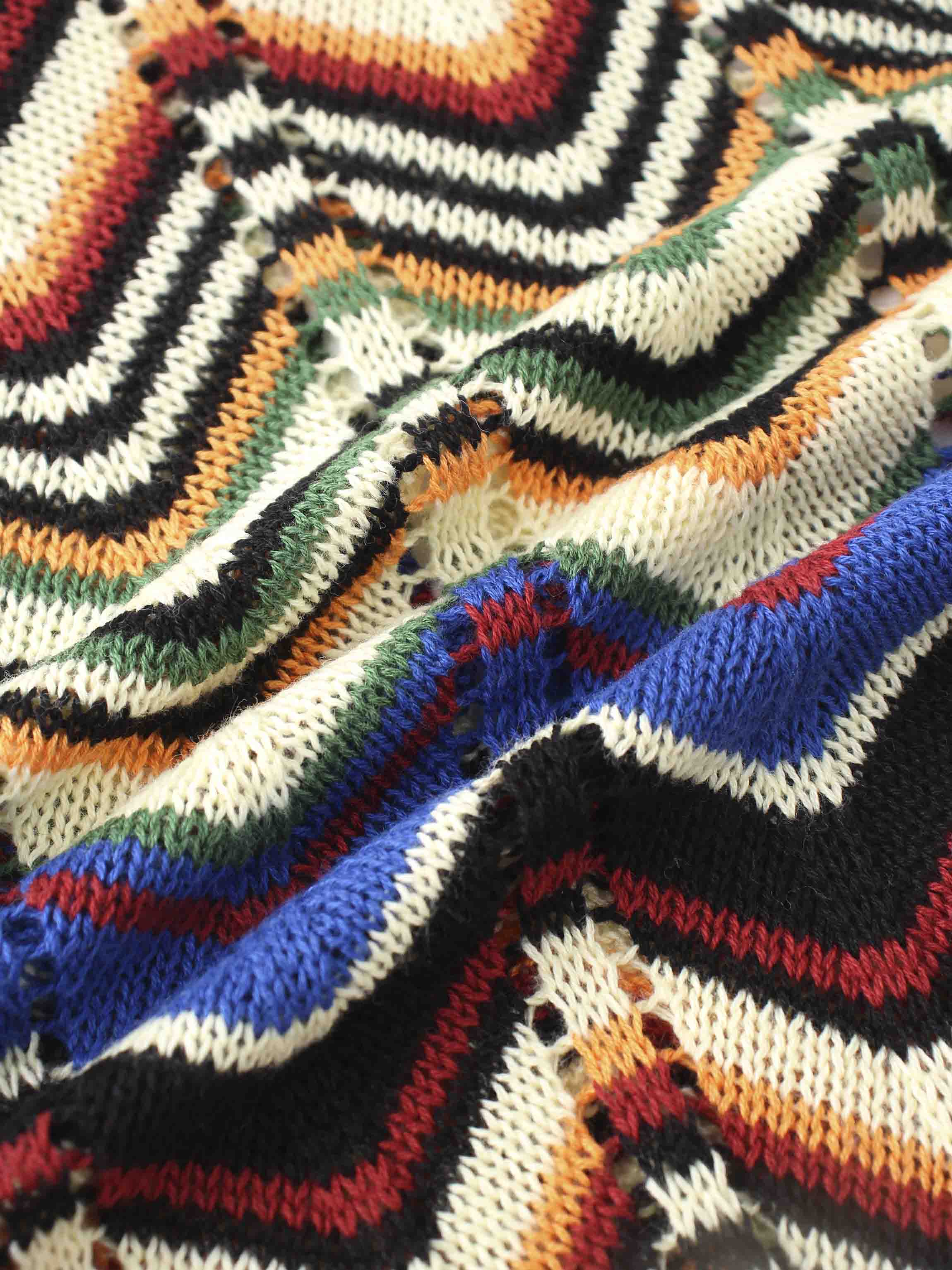 Crochet Wave Sweater-Multi