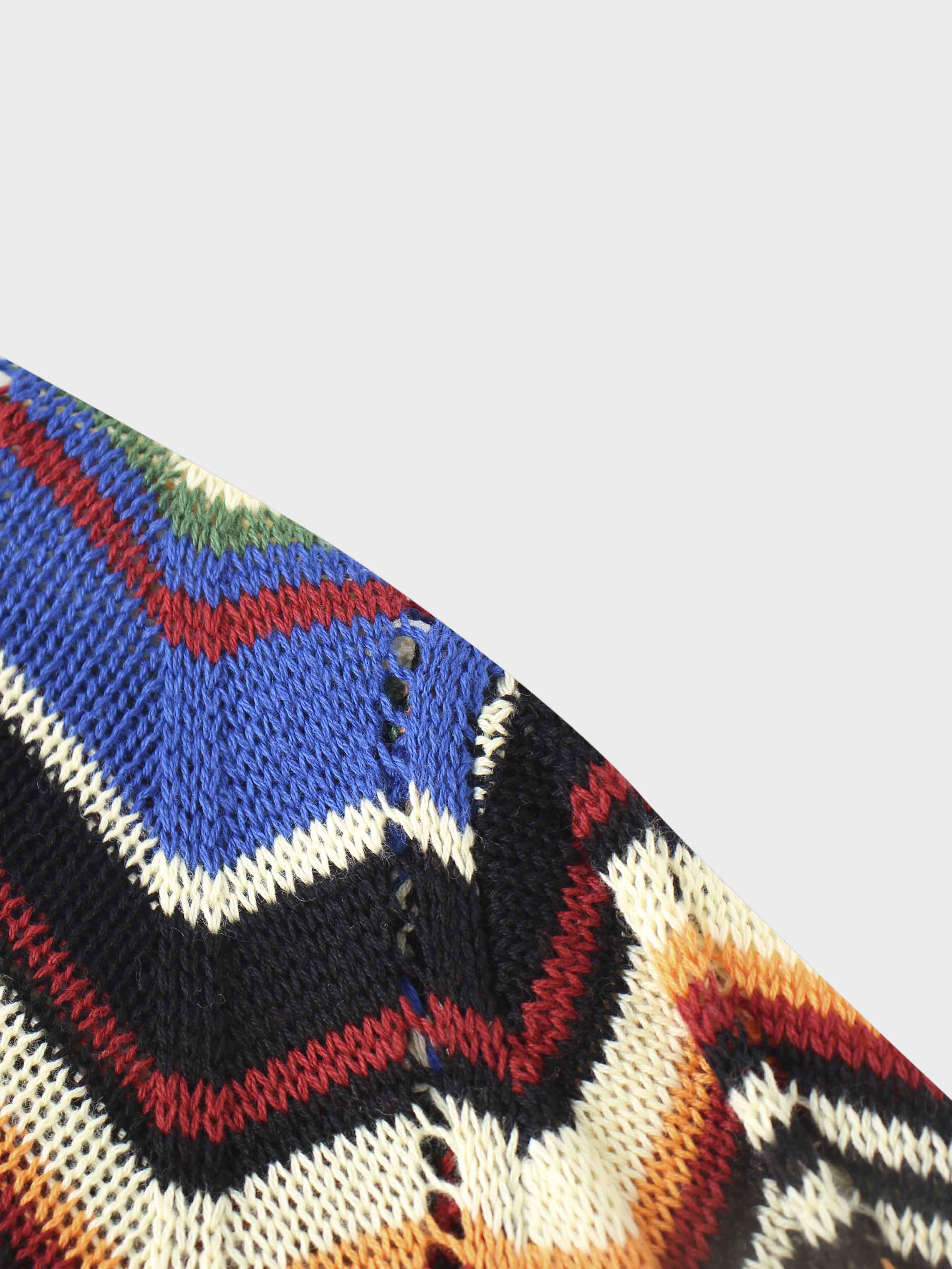 Crochet Wave Sweater-Multi