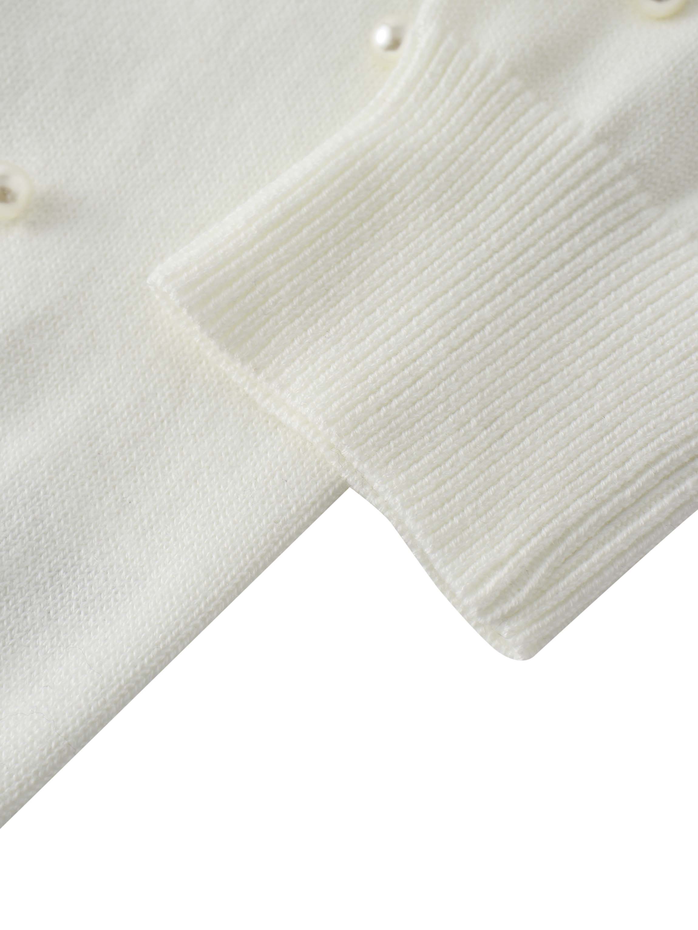 Pearl Embellished Sweater-Ivory