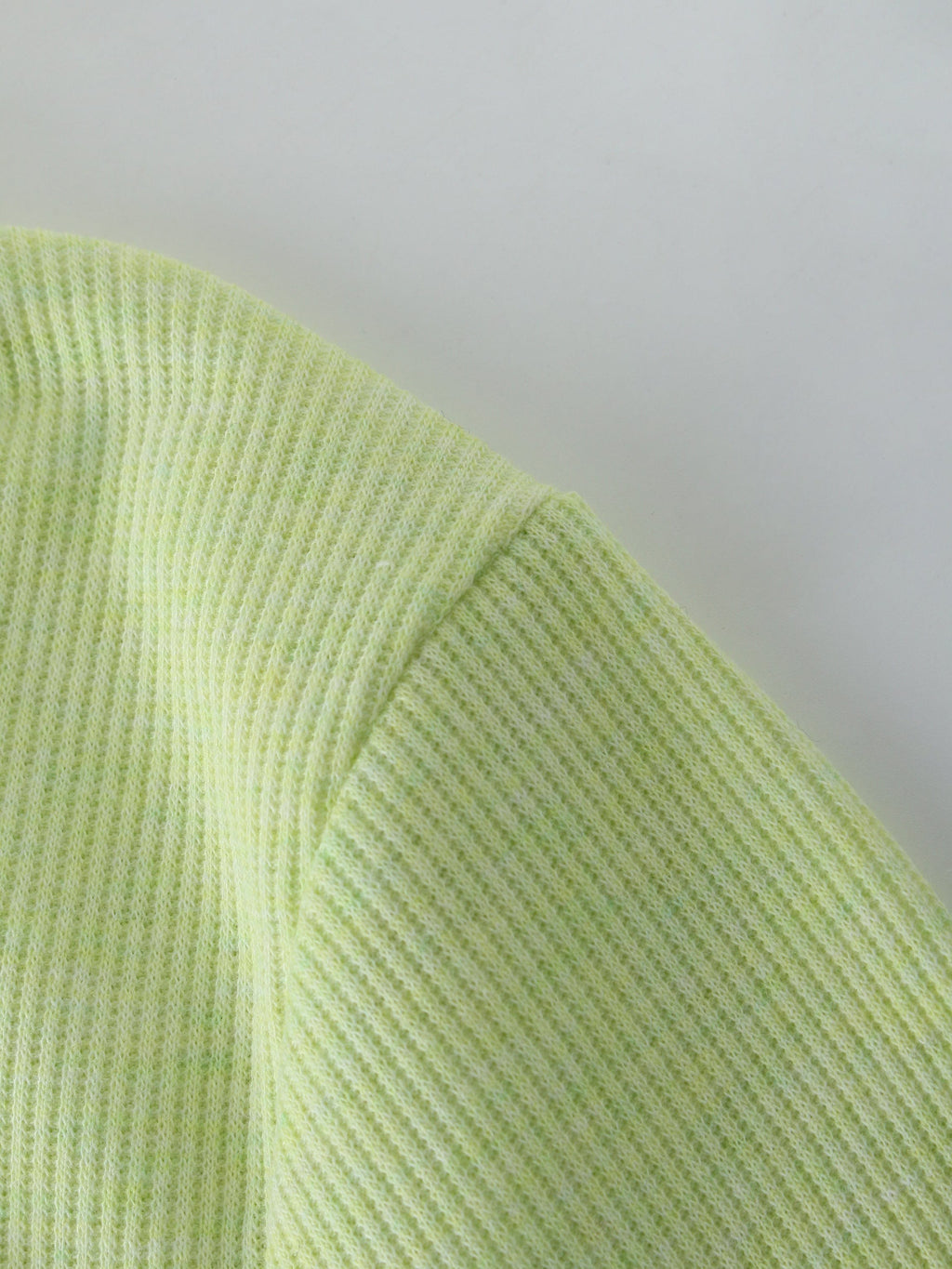 Ribbed Collar T-Shirt-Yellow