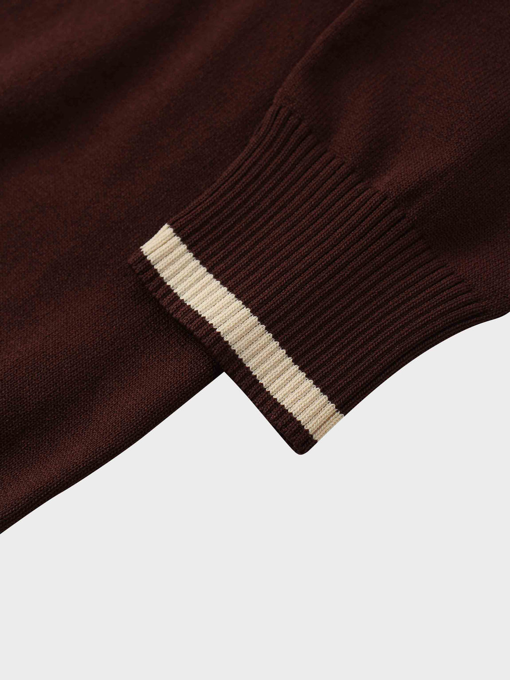 Jewel Button Collar Sweater-Brown/Tan