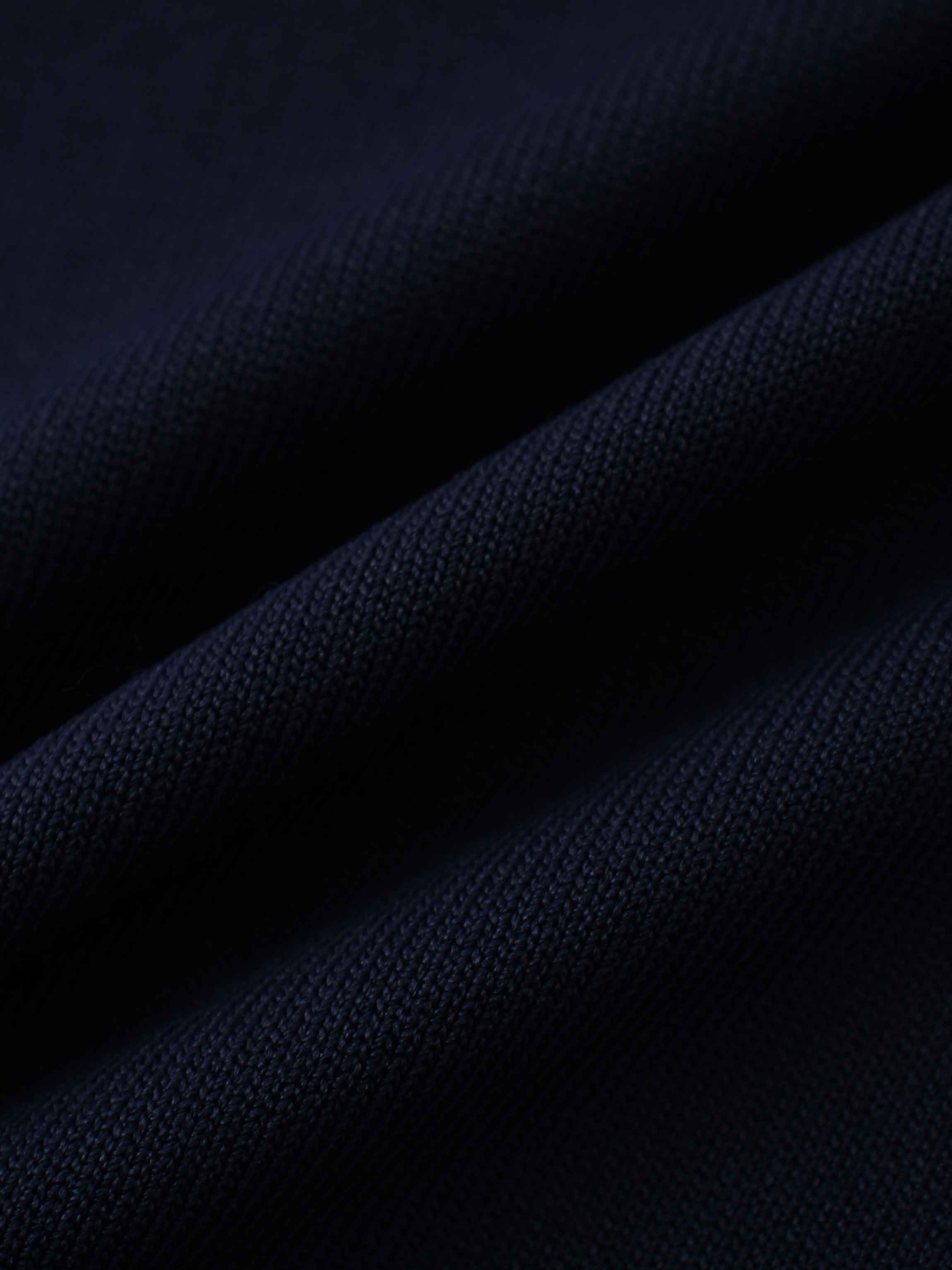 Jewel Button Collar Sweater-Navy/Cream