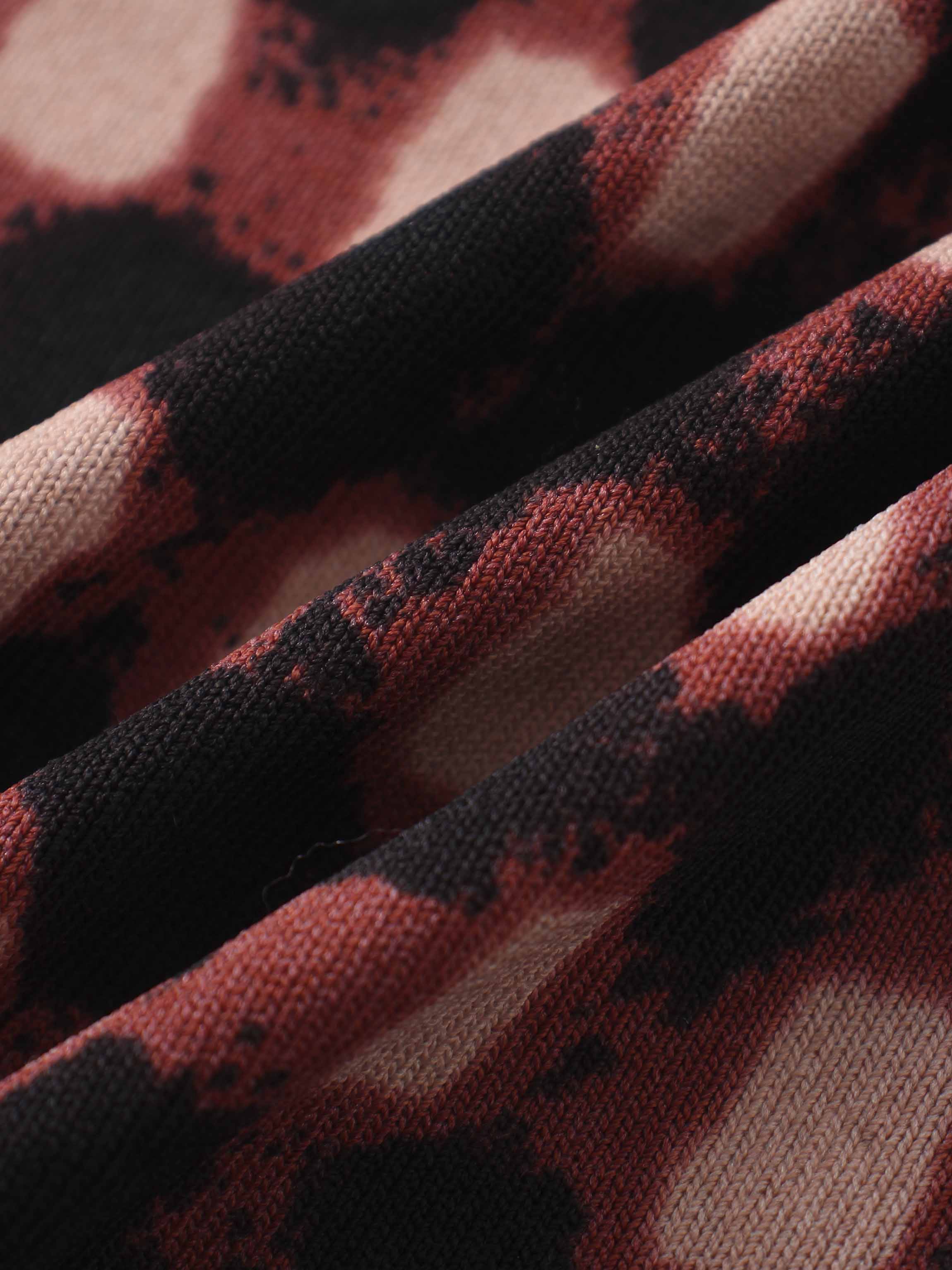 Buttoned Cardigan-Burgundy/Pink