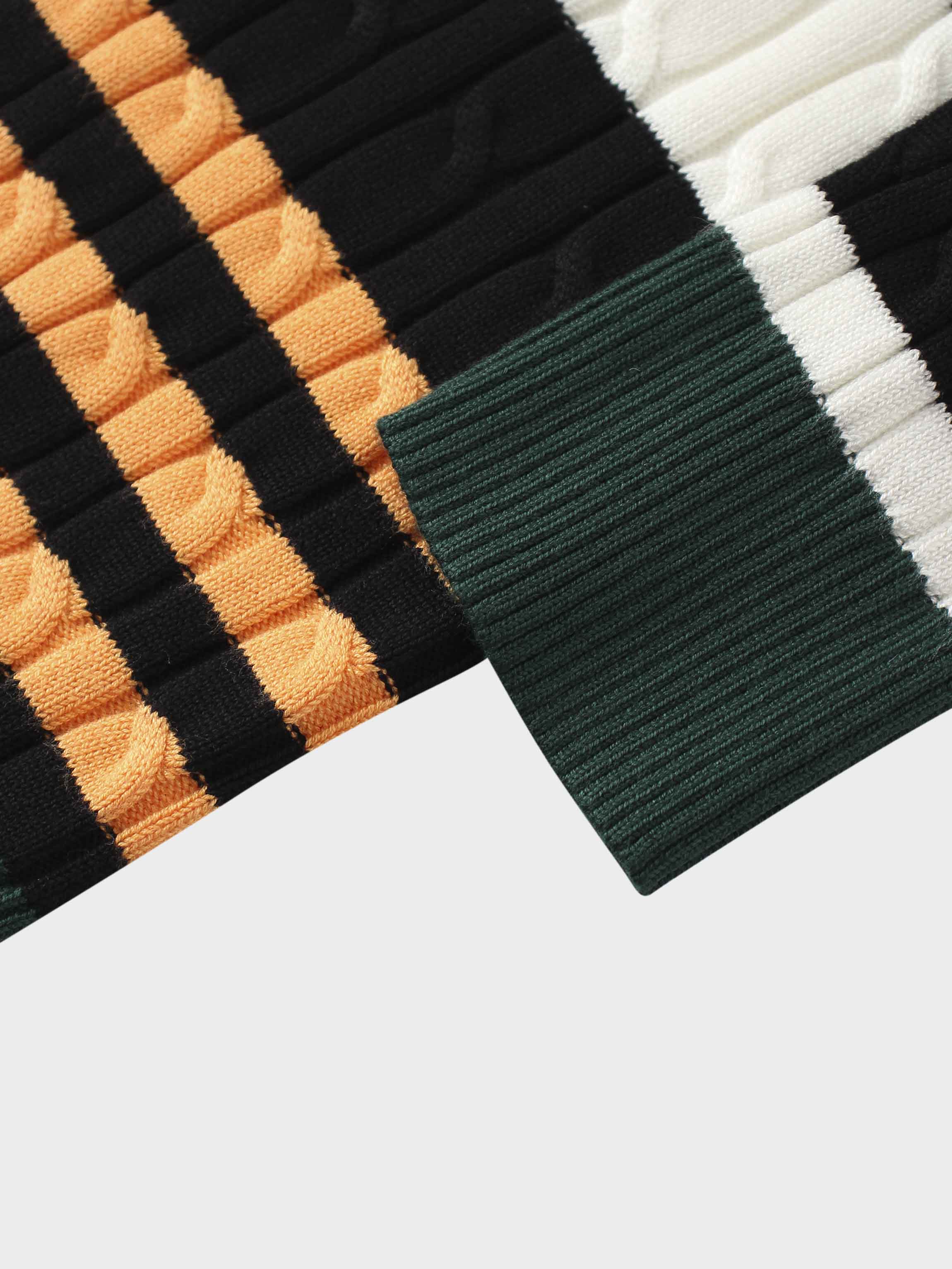 Striped Cable Sweater-Nautical Stripe