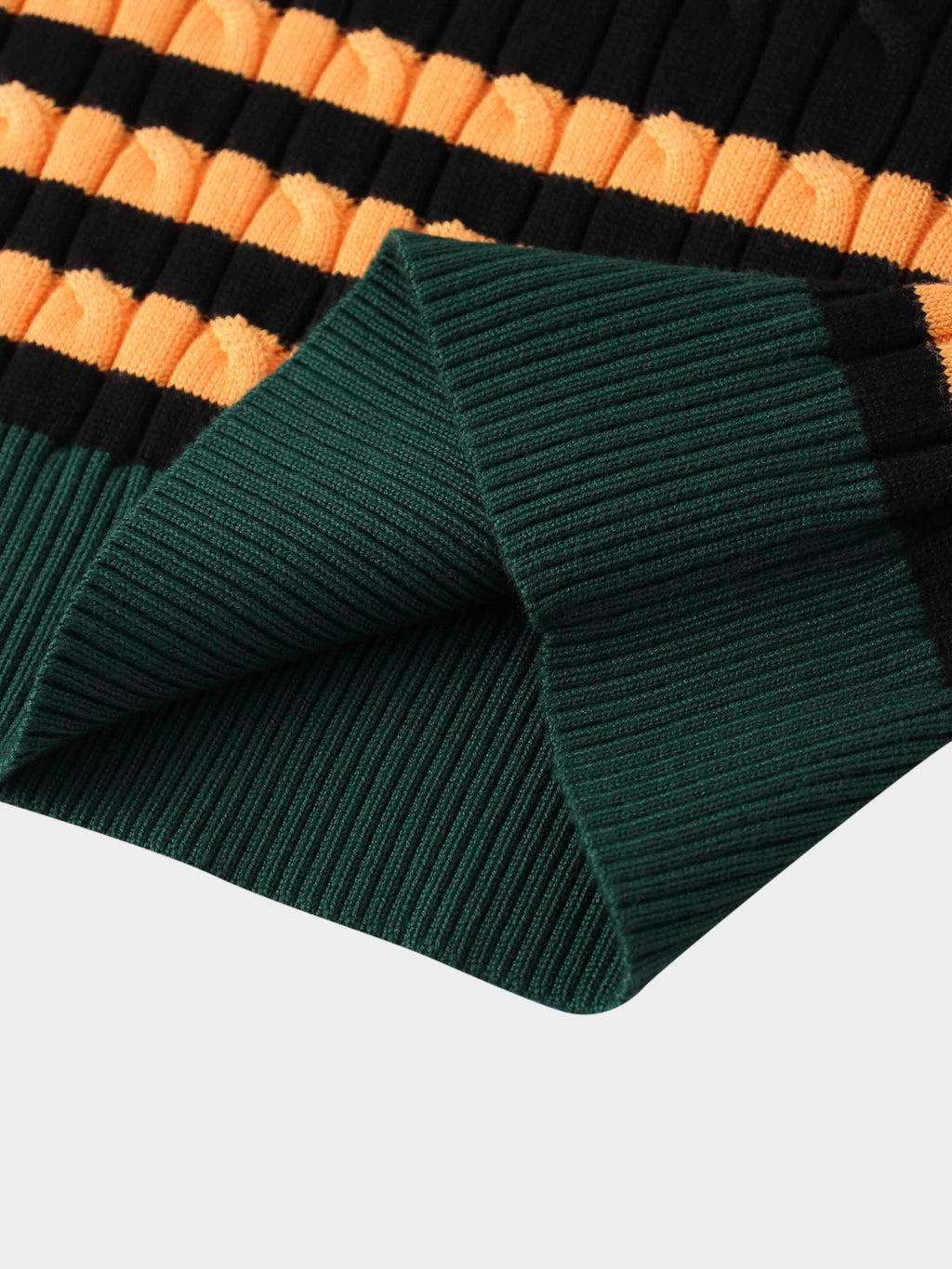 Striped Cable Sweater-Nautical Stripe