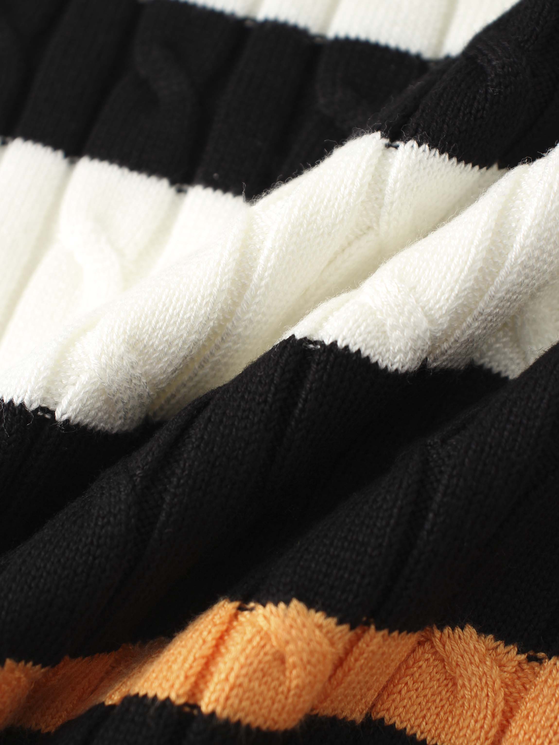 Striped Cable Sweater-Nautical Stripe