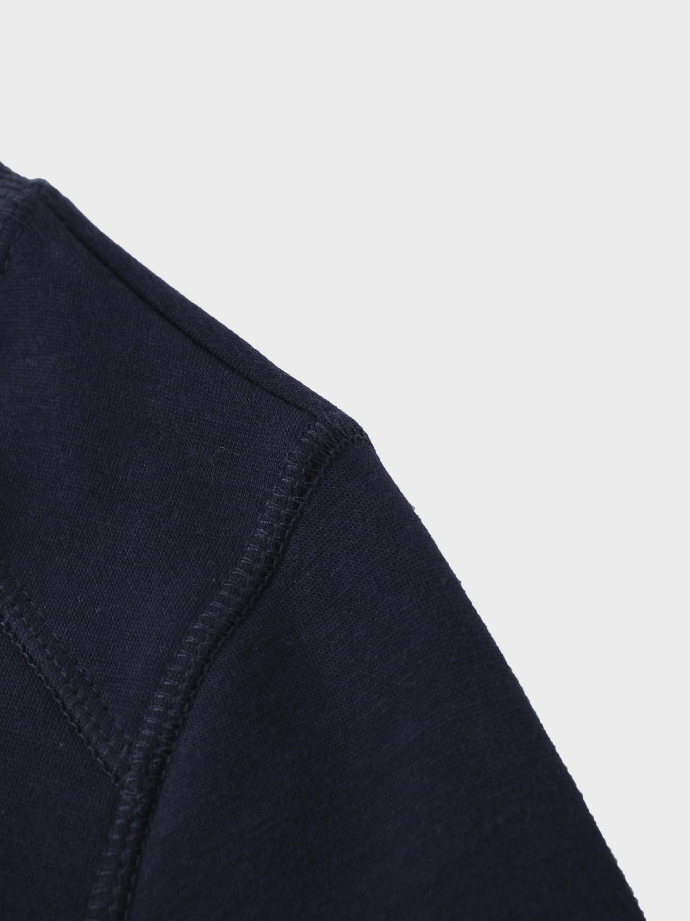 Zip Up Bomber Sweatshirt-Navy