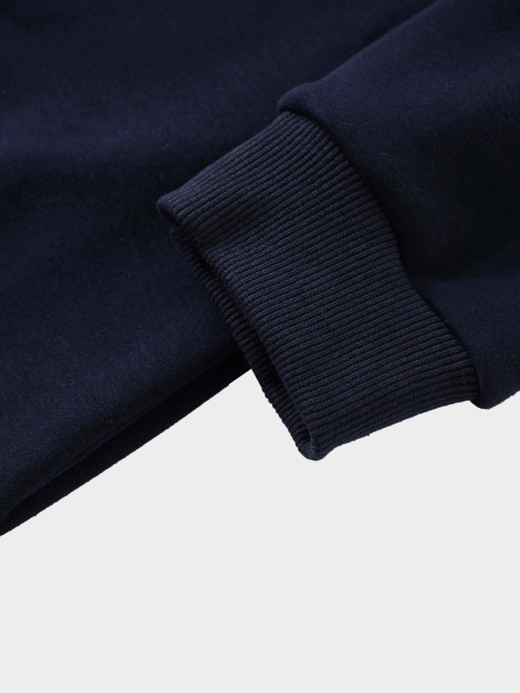 Zip Up Bomber Sweatshirt-Navy