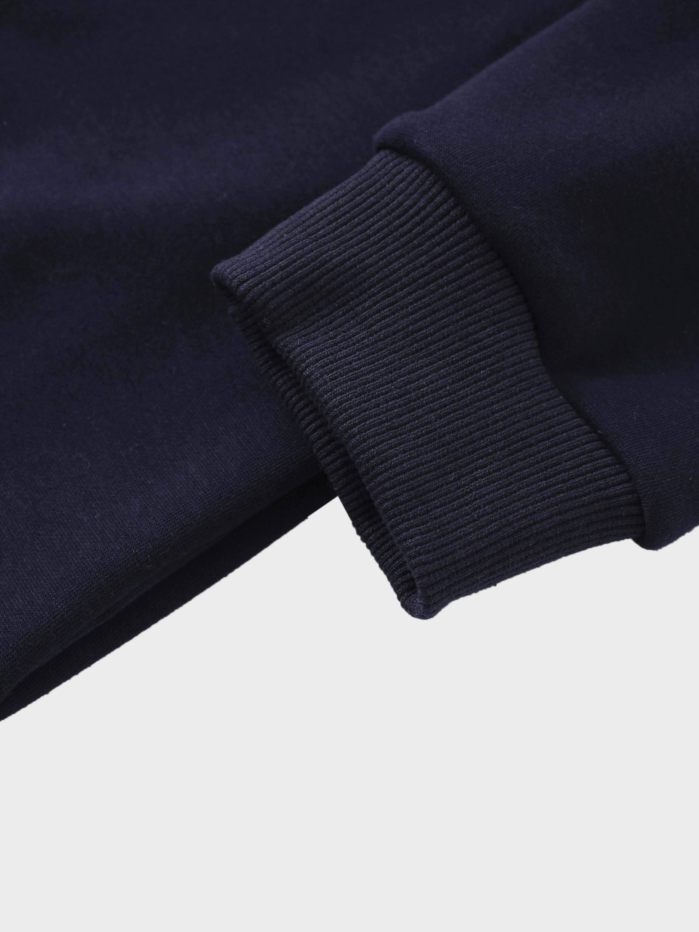 Zip Up Bomber Sweatshirt-Navy