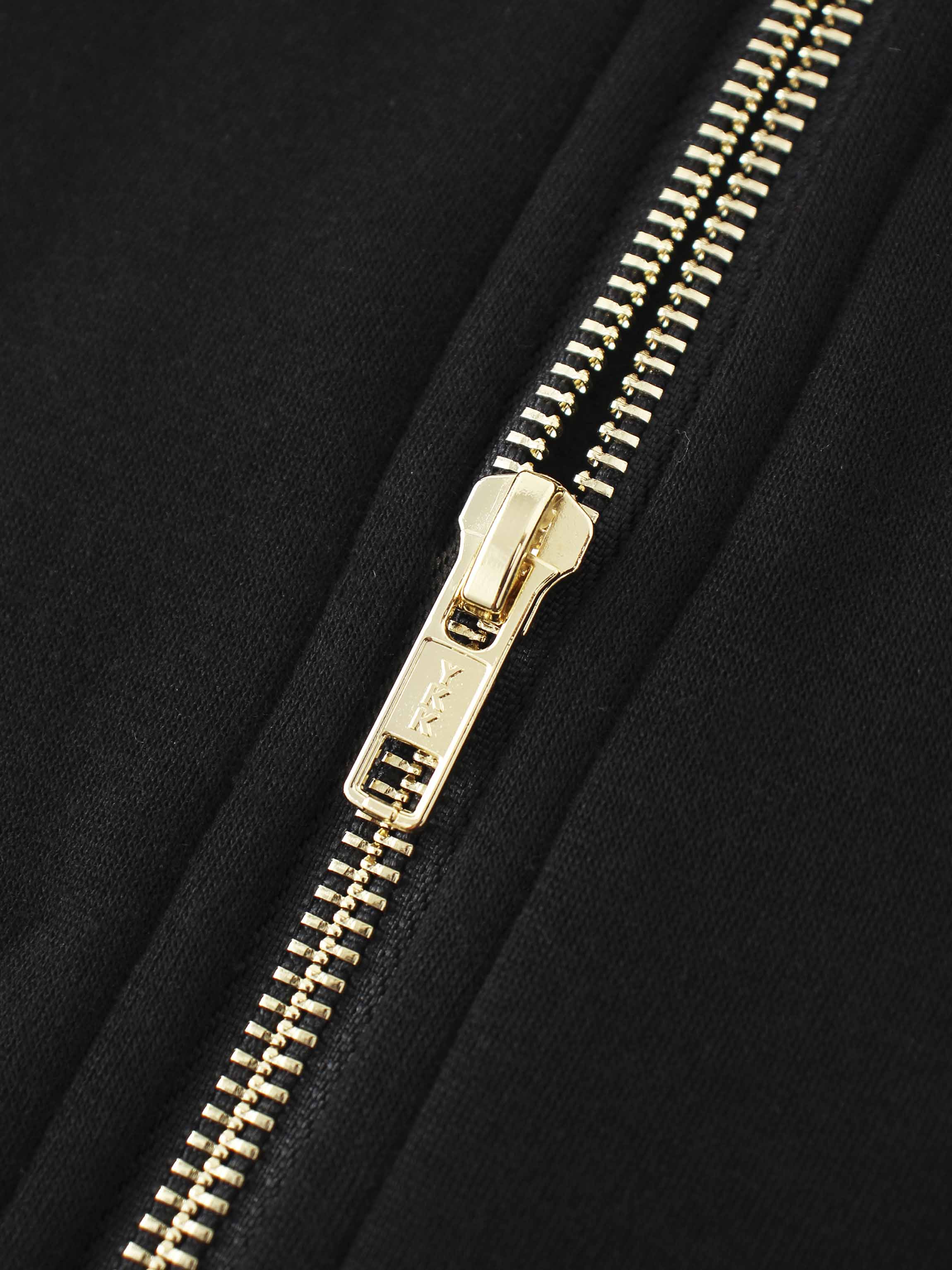 Zip Up Bomber Sweatshirt-Black