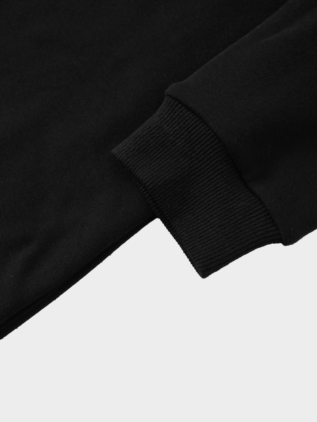 Zip Up Bomber Sweatshirt-Black