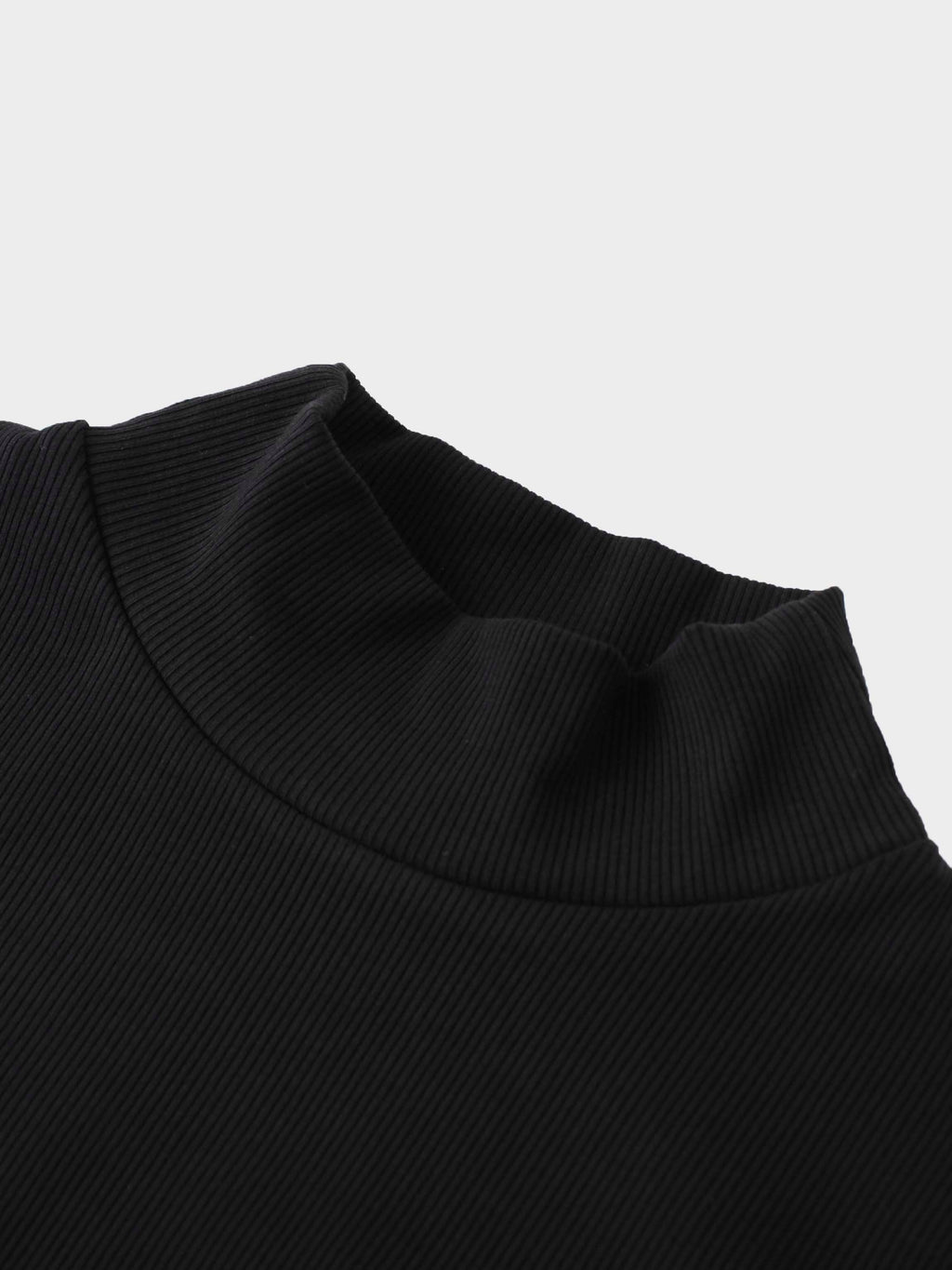 Ribbed Layering Dress-Black